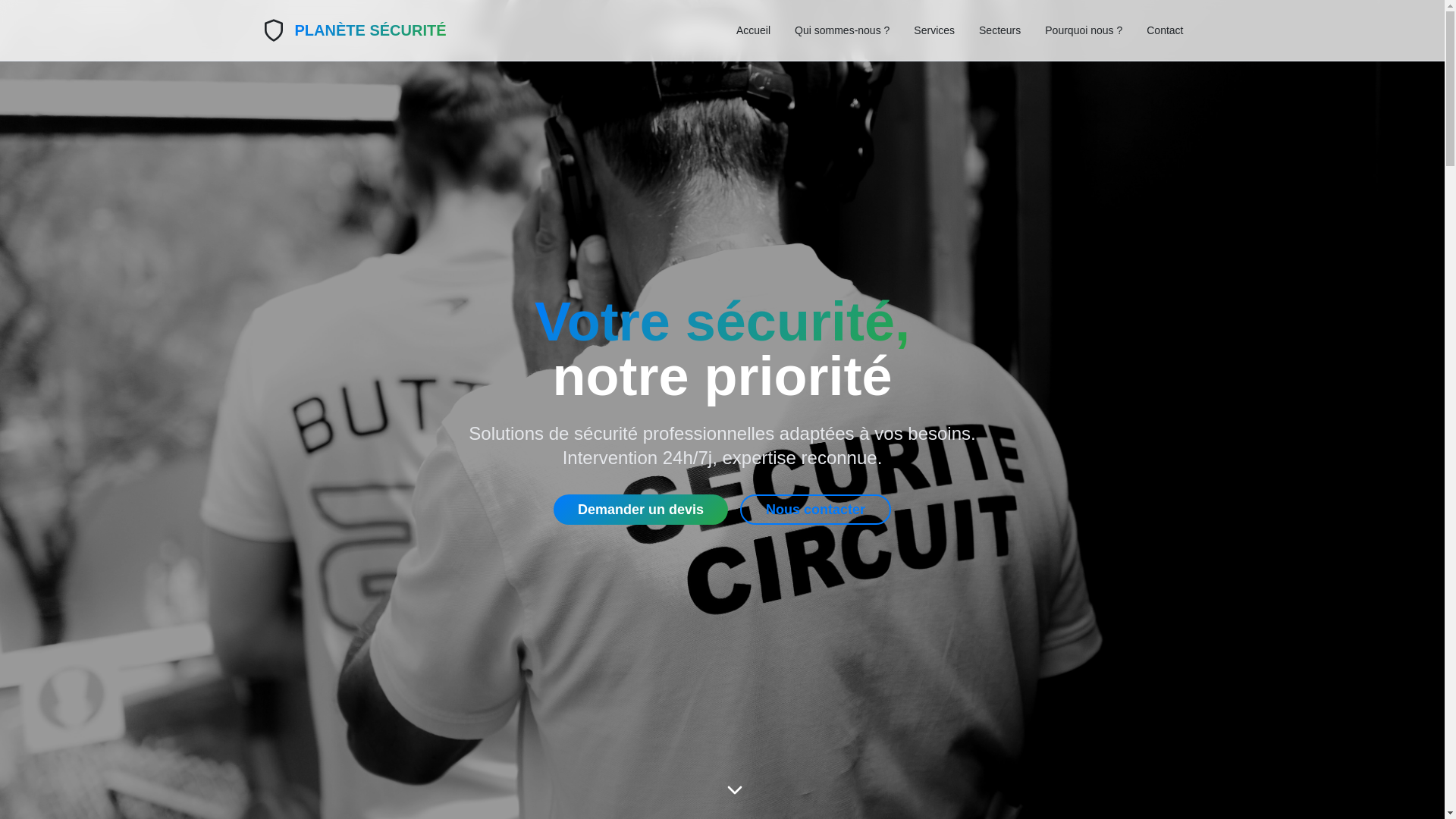 website screenshot of https://planete-securite.fr/