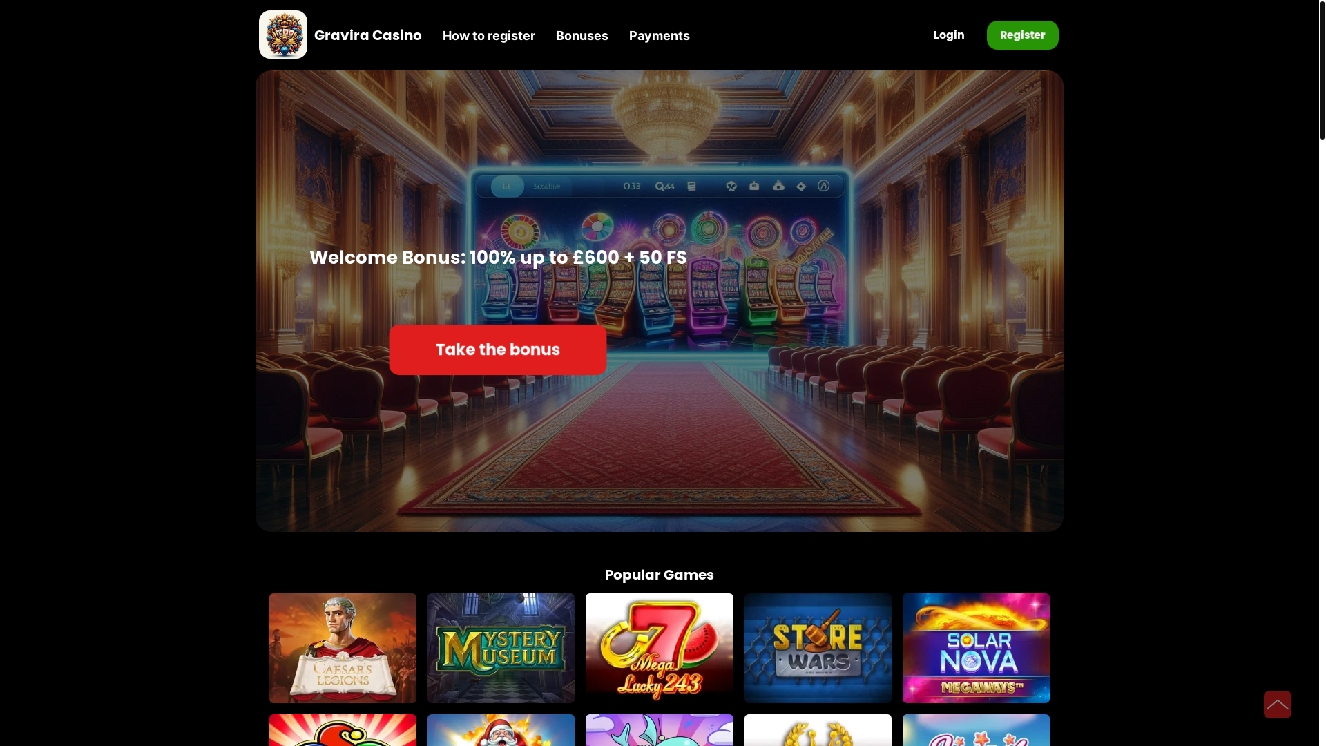 website screenshot of https://gravira.uk/