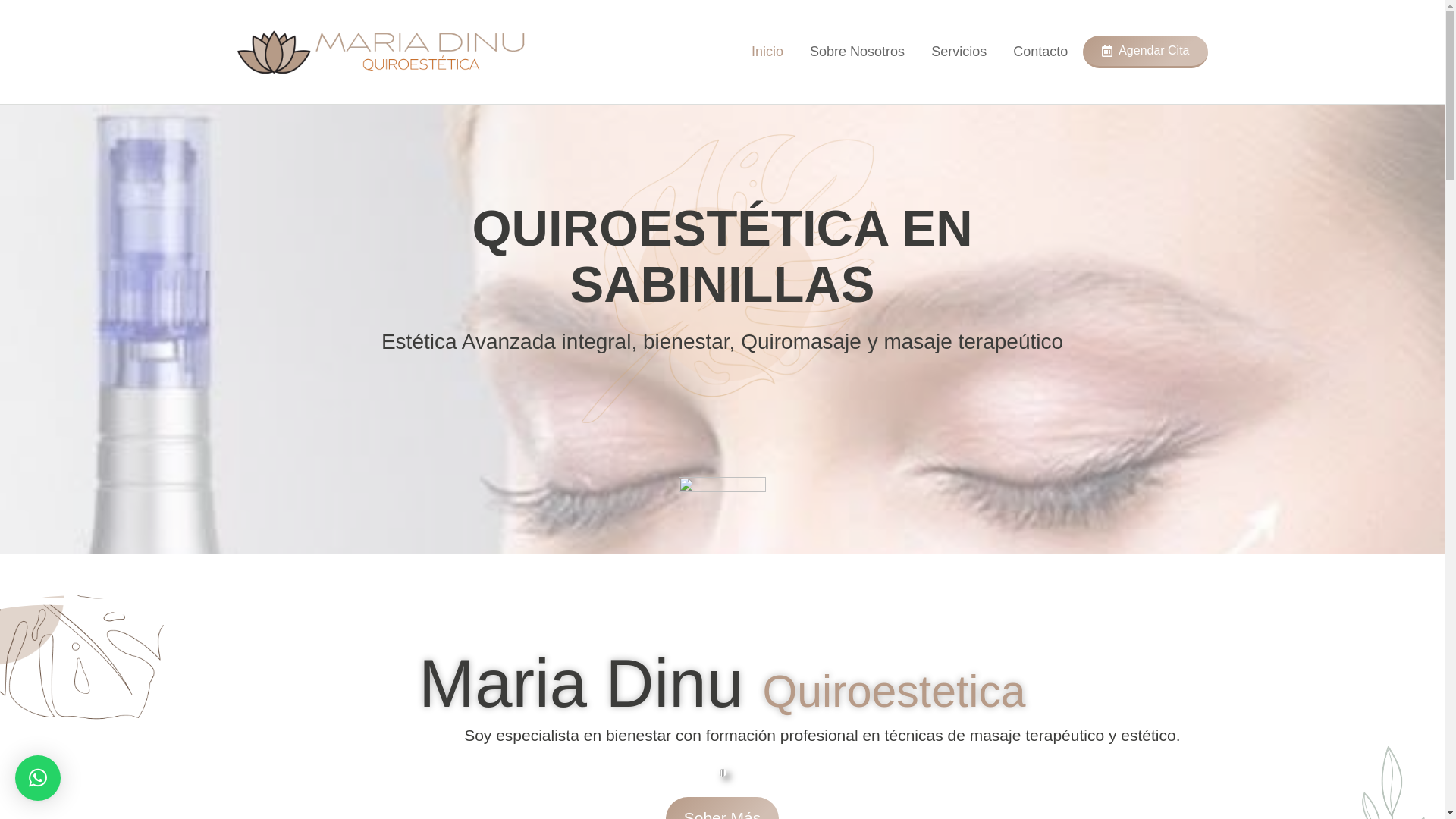 website screenshot of https://mariadinuquiroestetica.es/