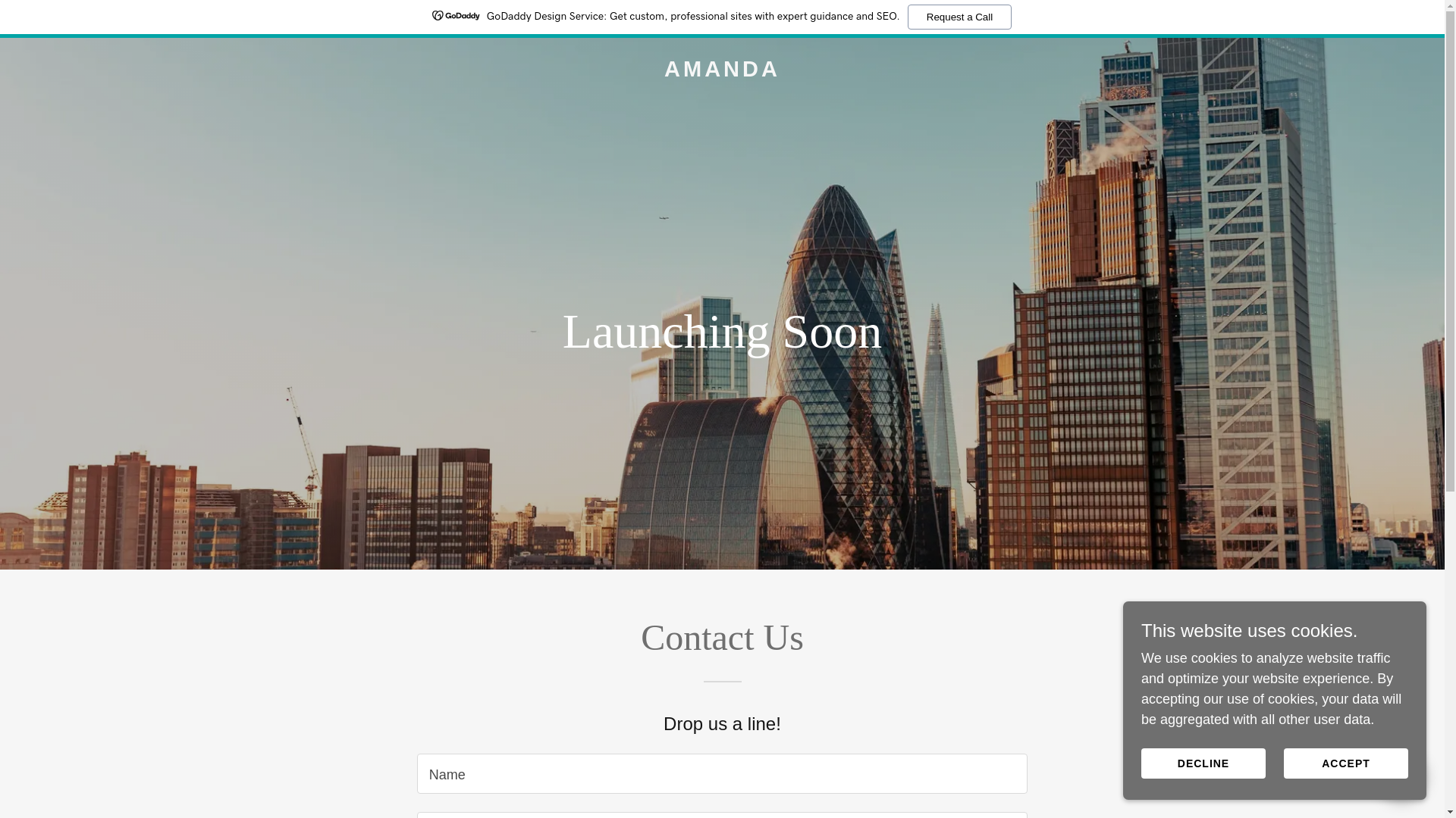 website screenshot of https://amanda.limited/