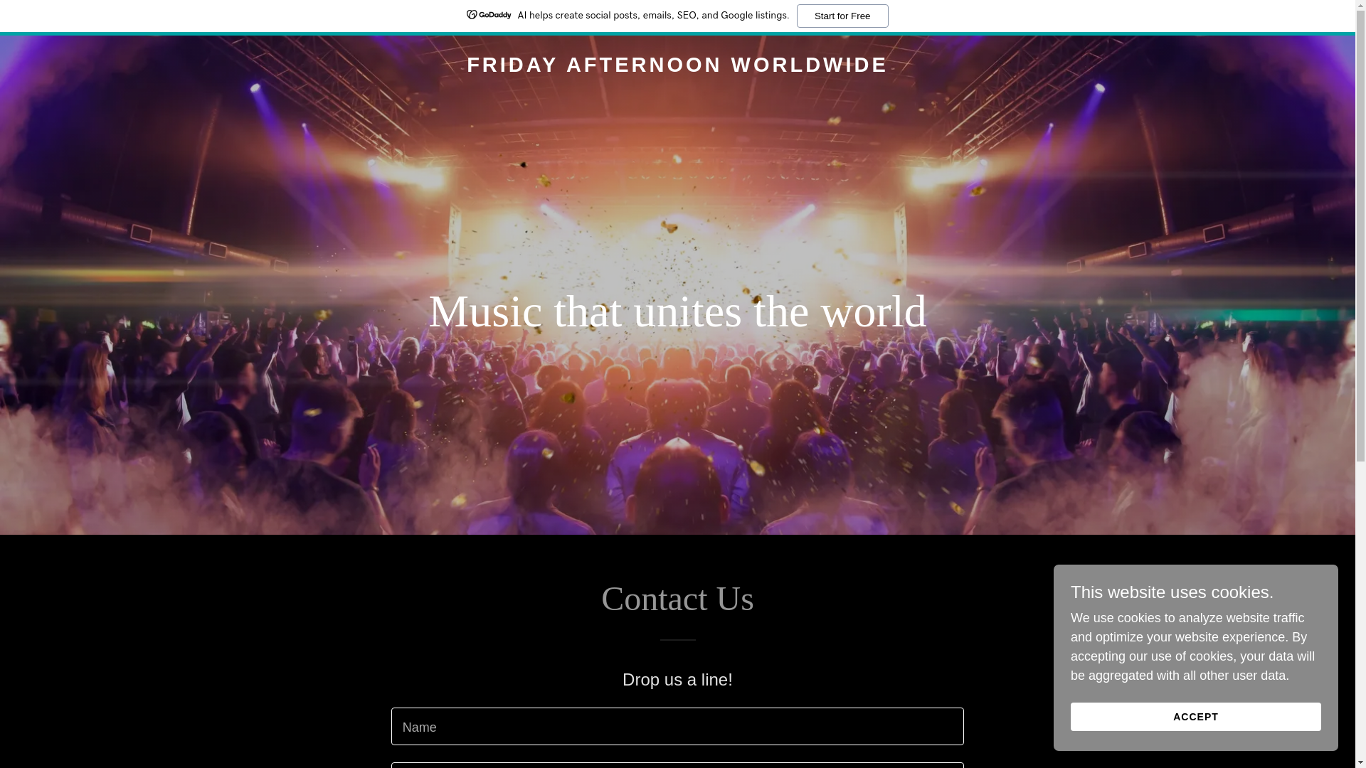 website screenshot of https://fridayafternoonworldwide.com/