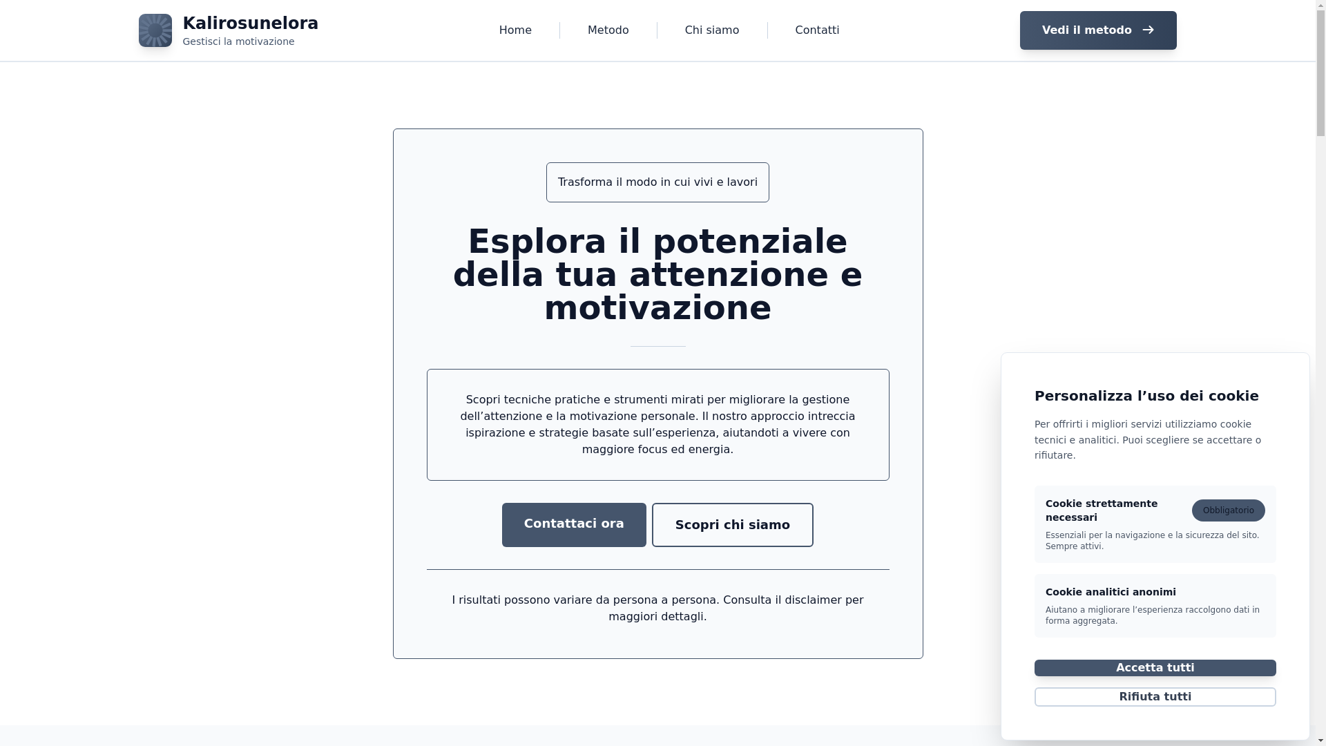 website screenshot of https://kalirosunelora.com/