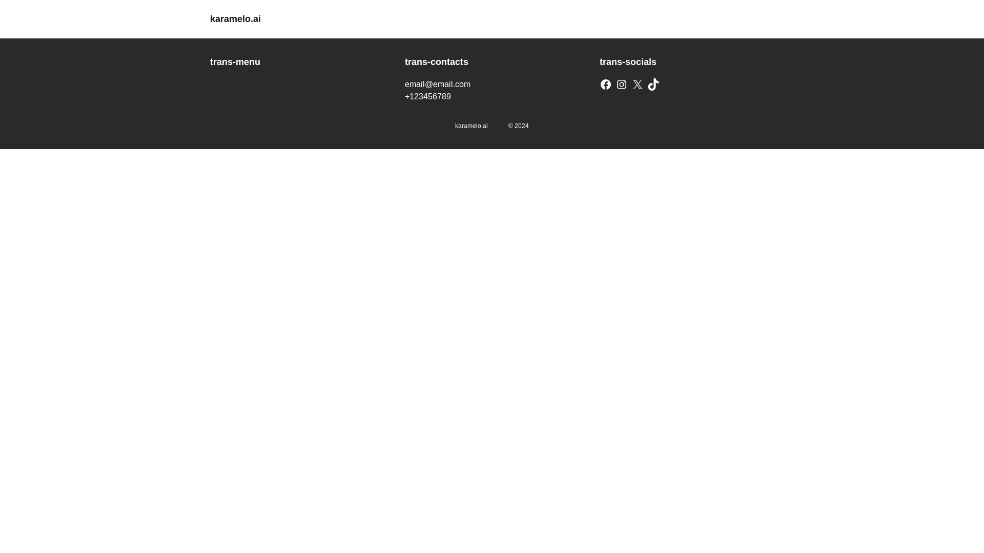 website screenshot of https://karamelo.ai/