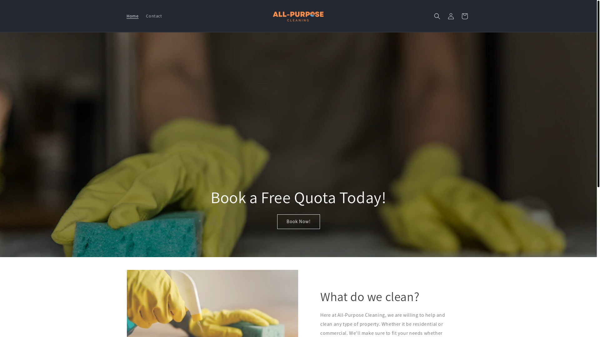 website screenshot of https://allpurposecleaning.us/