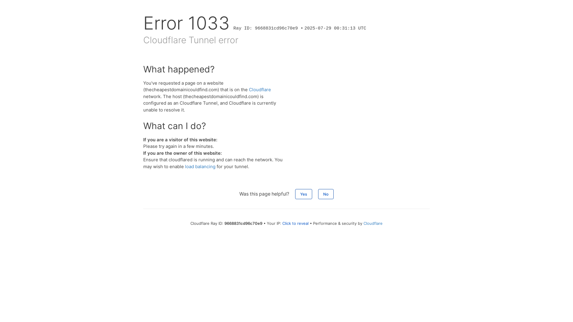 website screenshot of https://thecheapestdomainicouldfind.com/