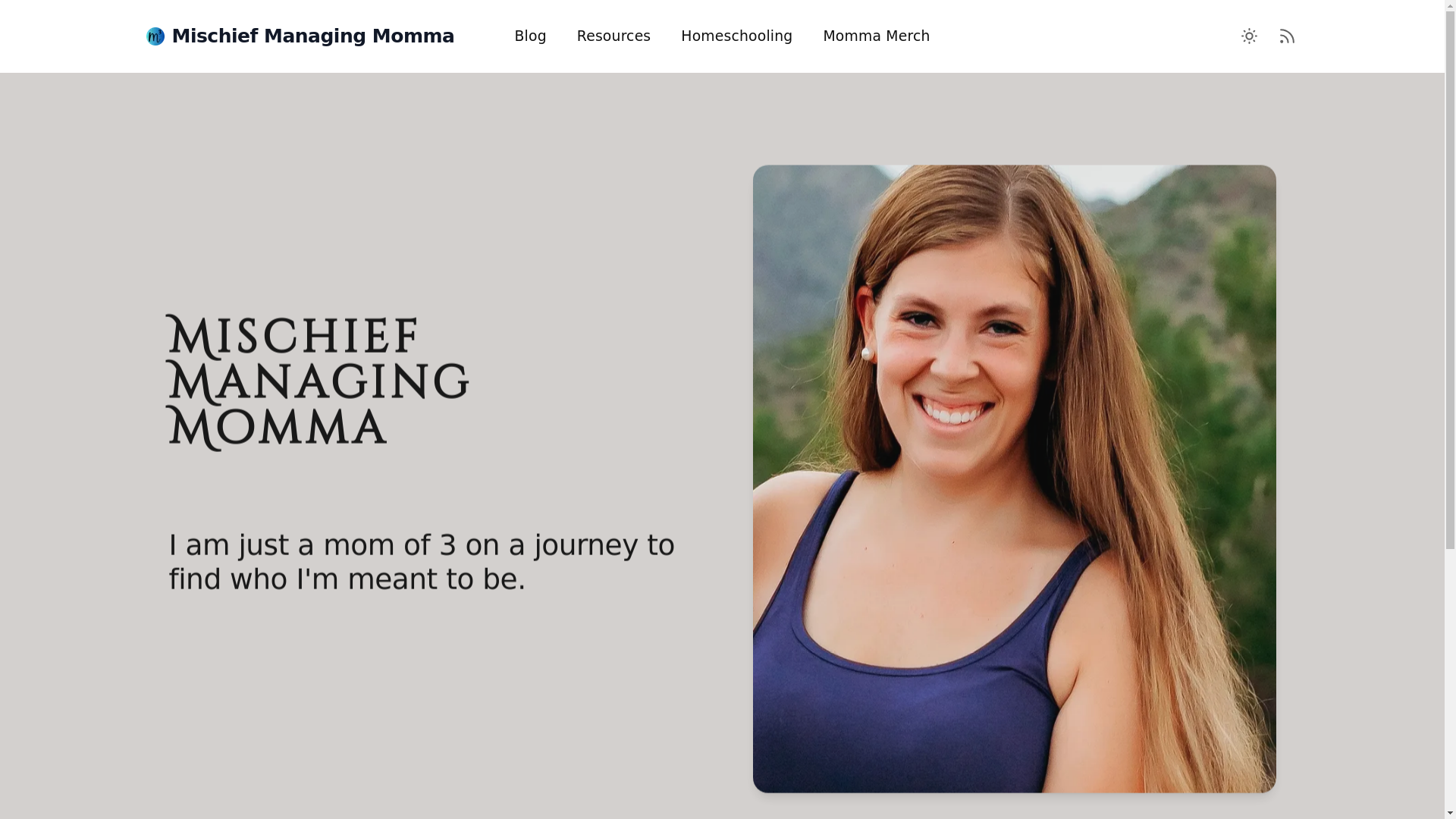 website screenshot of https://mischief-managing-momma.pages.dev/