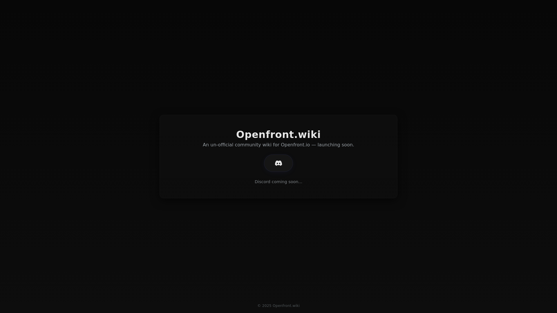 website screenshot of https://openfront.wiki/