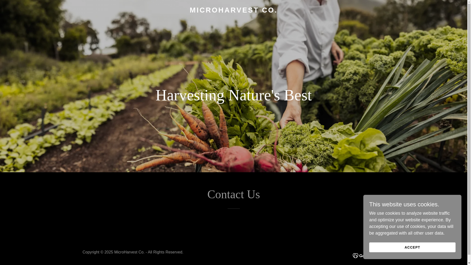 website screenshot of https://microharvest.co.in/