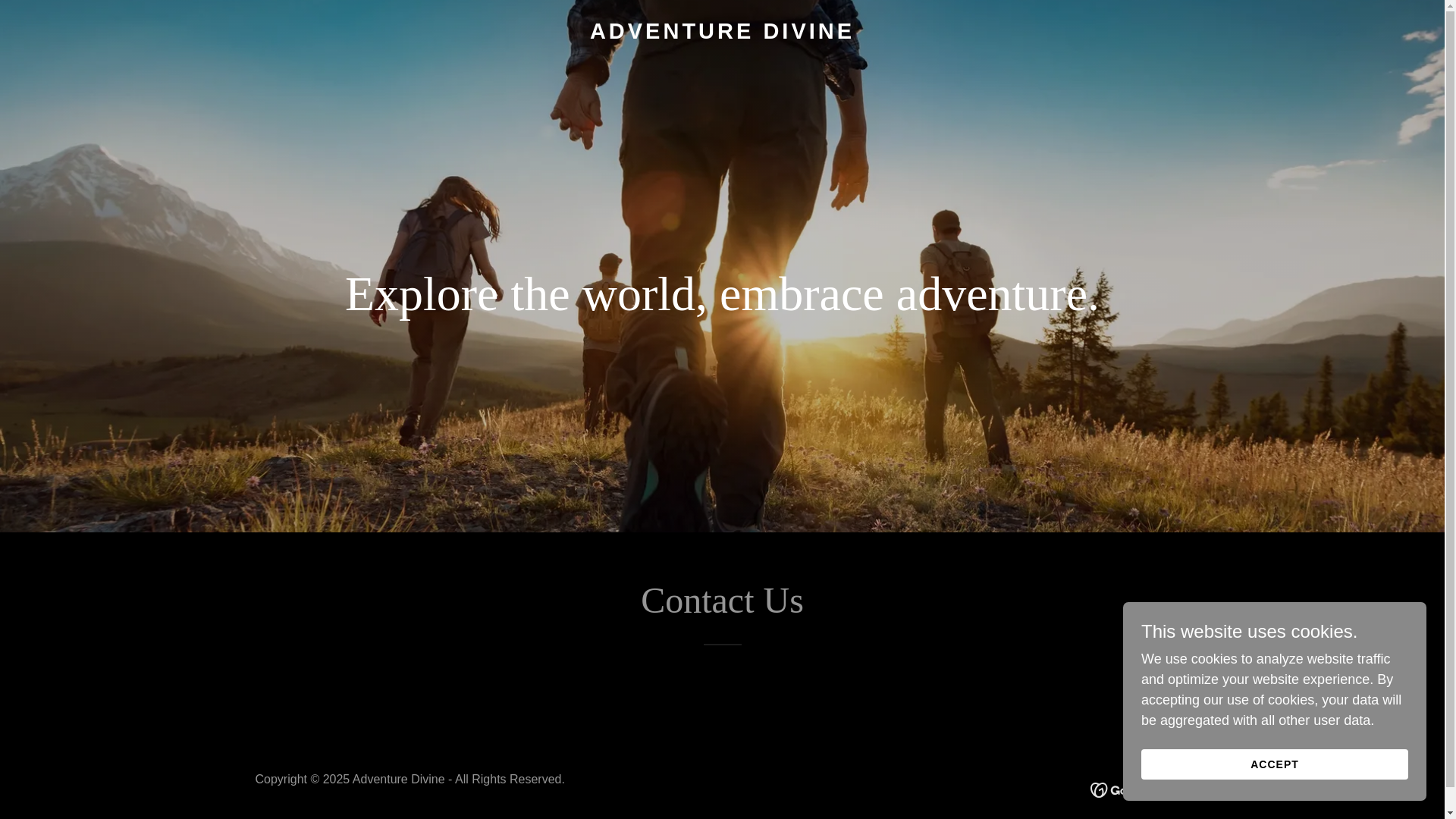 website screenshot of https://adventuredivine.com/