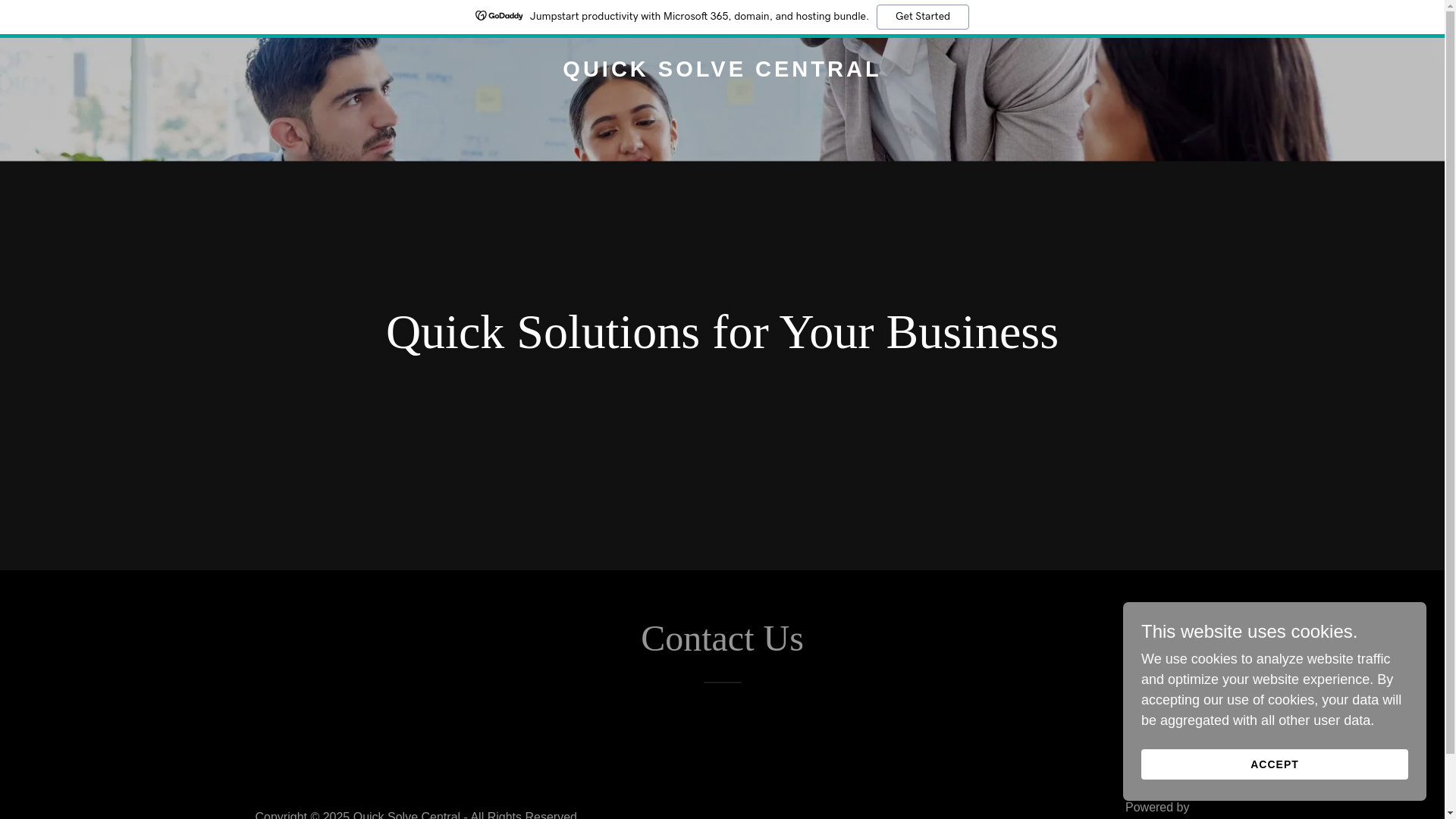 website screenshot of https://quicksolvecentral.com/