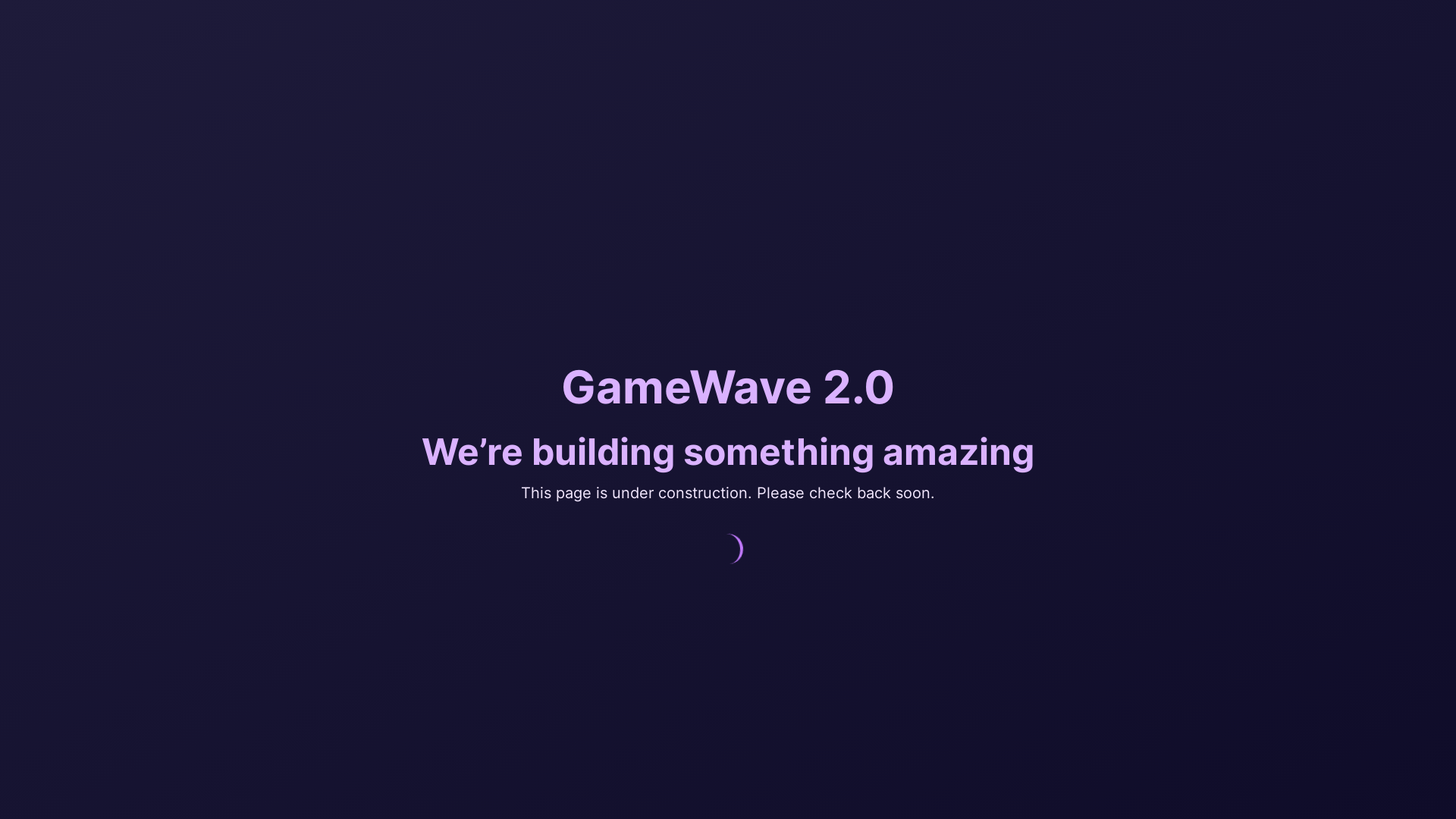 website screenshot of https://gamewave-frontend.pages.dev/