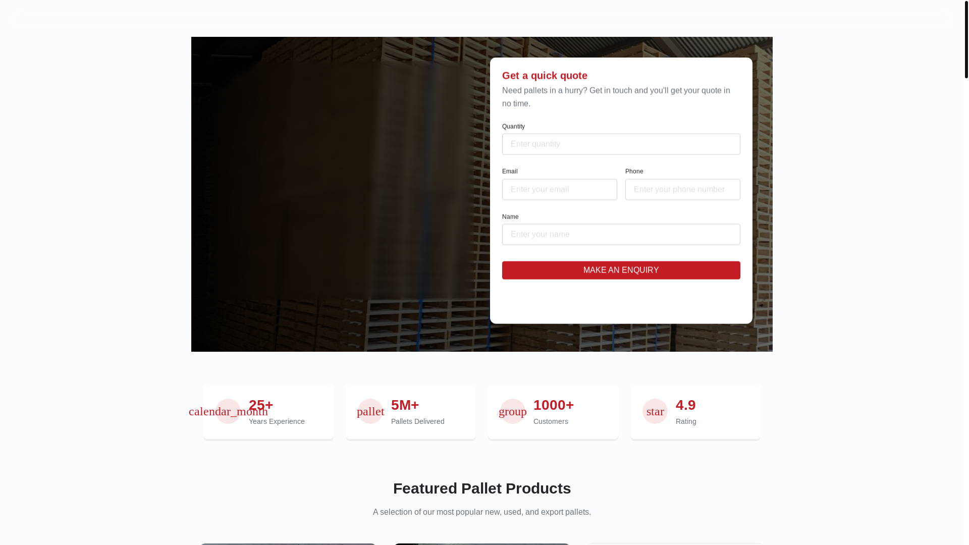 website screenshot of https://ks-pallets-astro-website-a53.pages.dev/