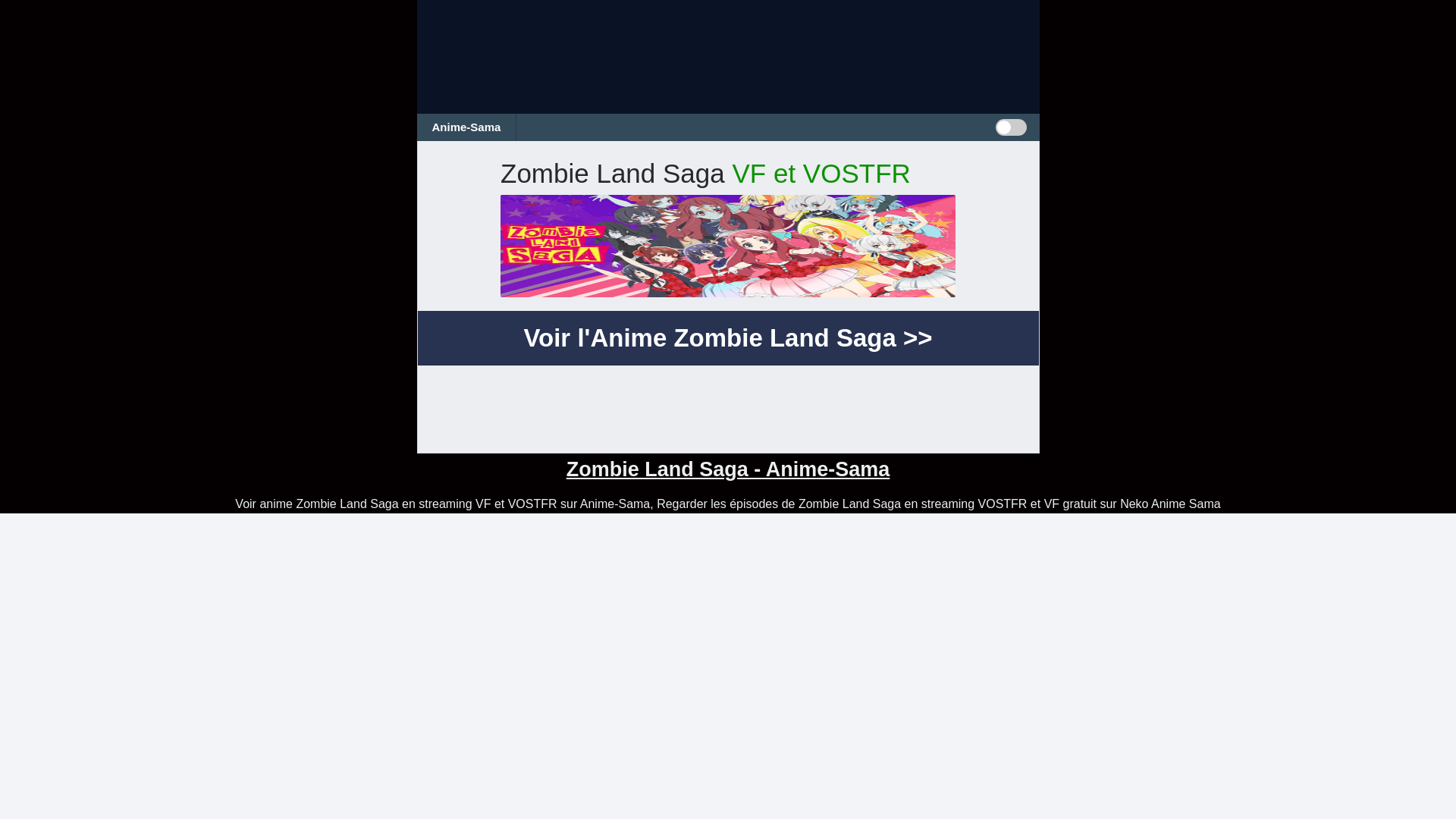 website screenshot of https://anime-sama-zombie-land-saga.pages.dev/