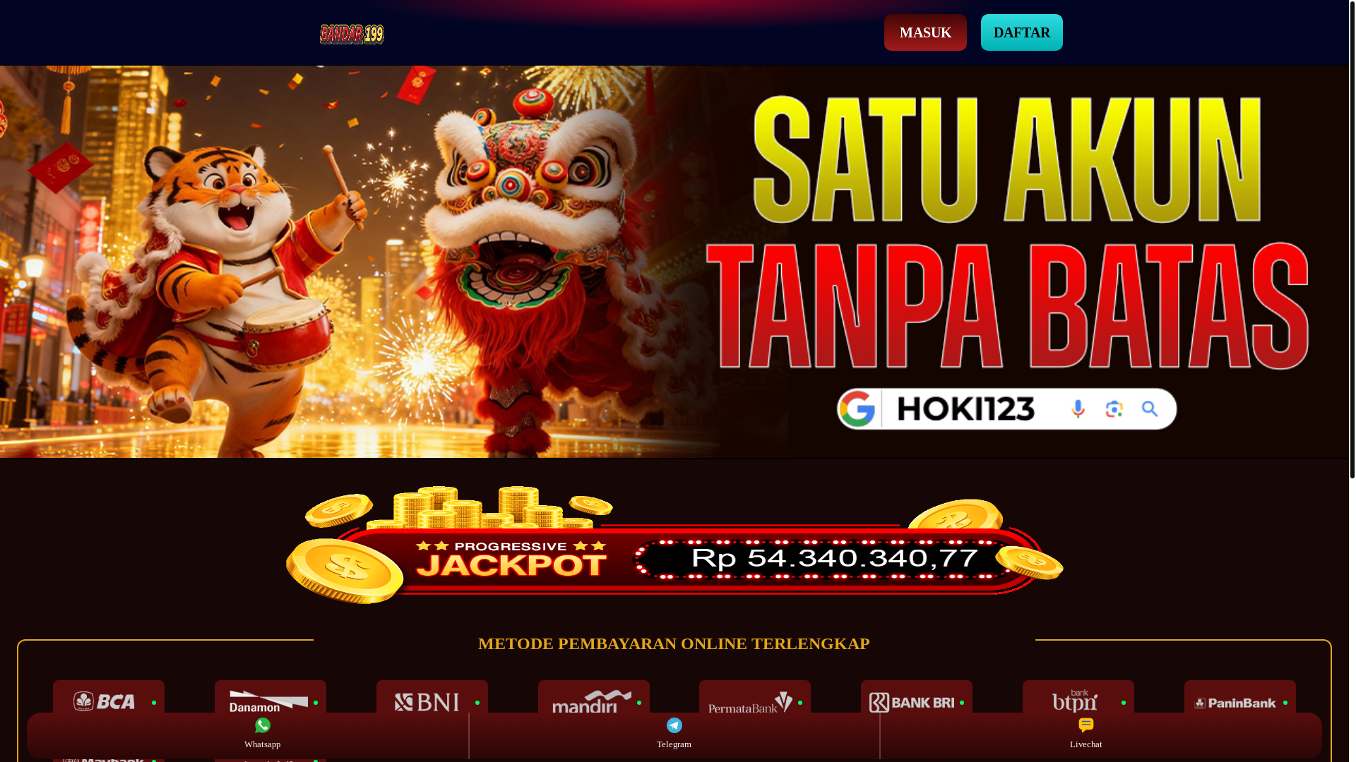 website screenshot of https://bandar199.com/