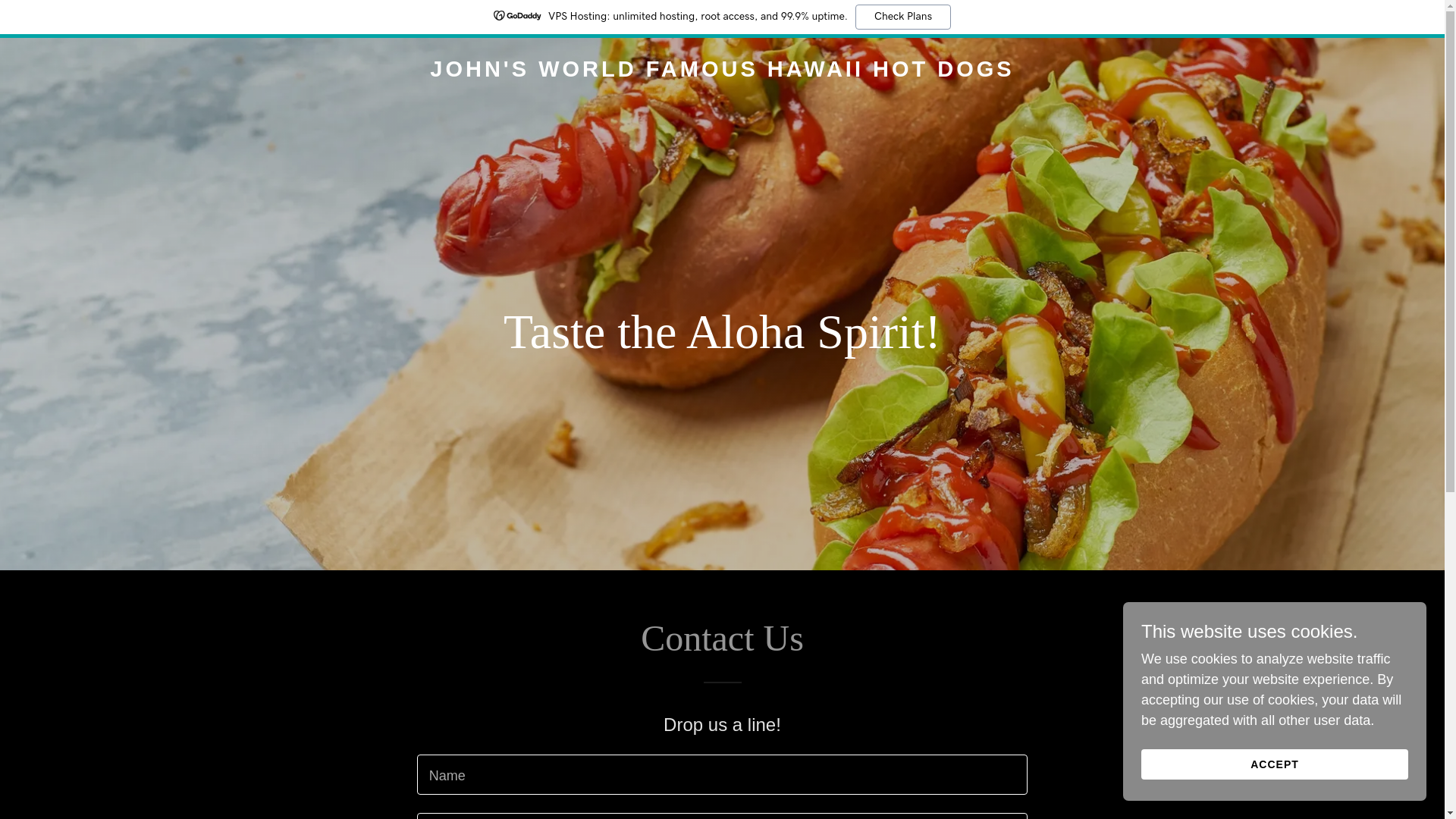website screenshot of https://johnsworldfamoushawaii.com/