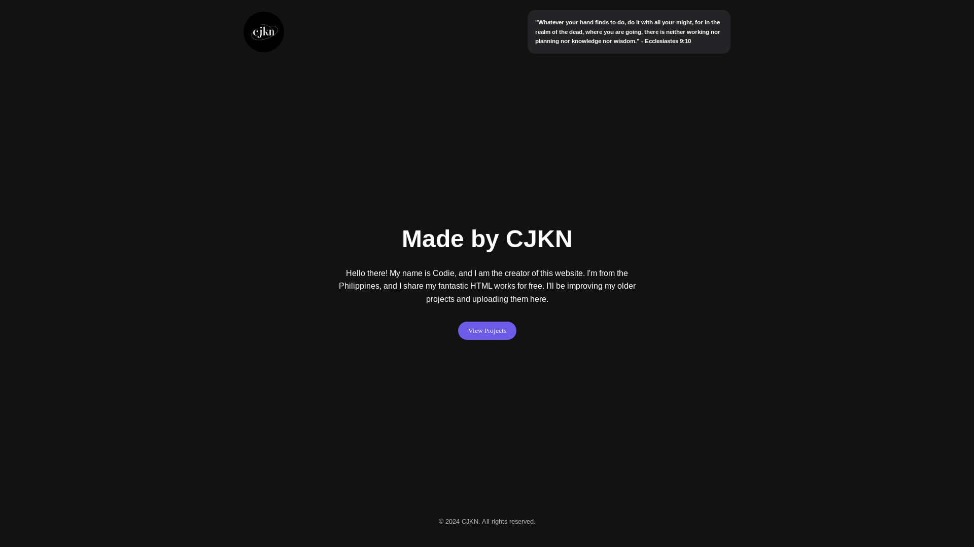 website screenshot of https://cjkn.pages.dev/