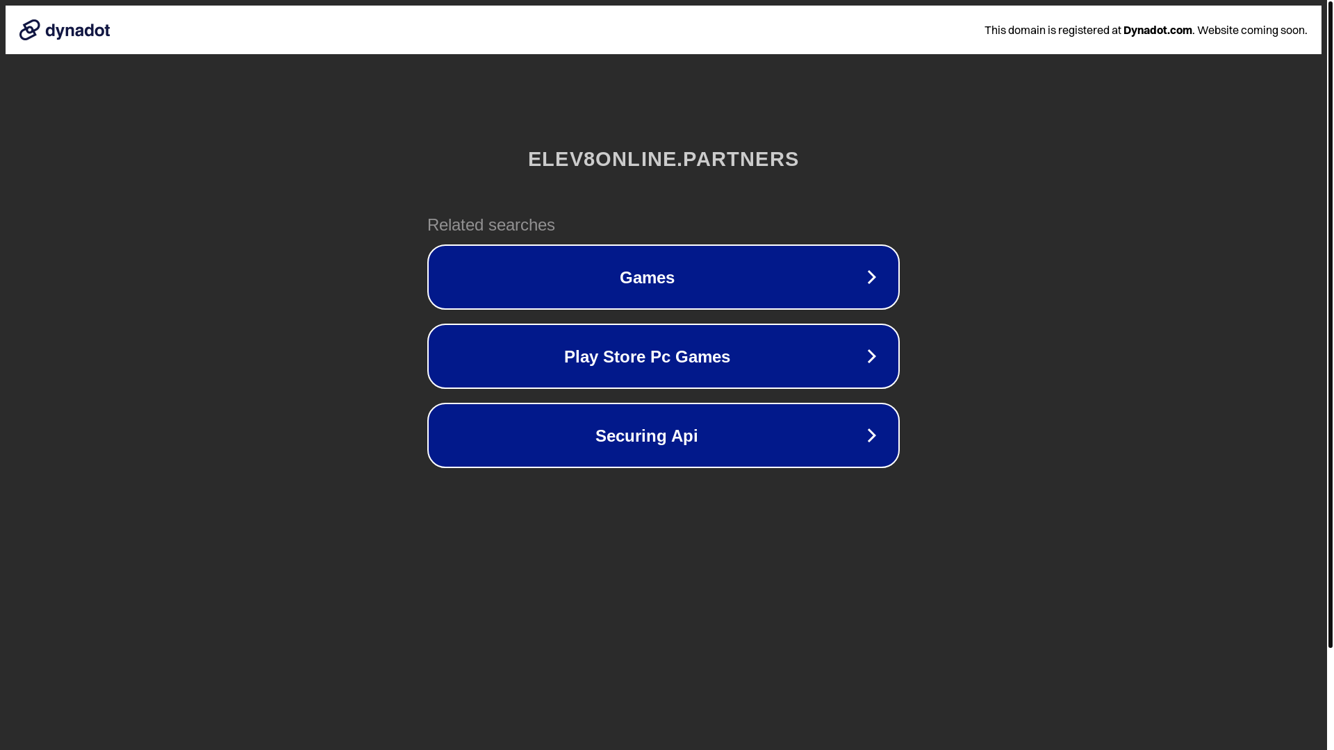 website screenshot of https://elev8online.partners/