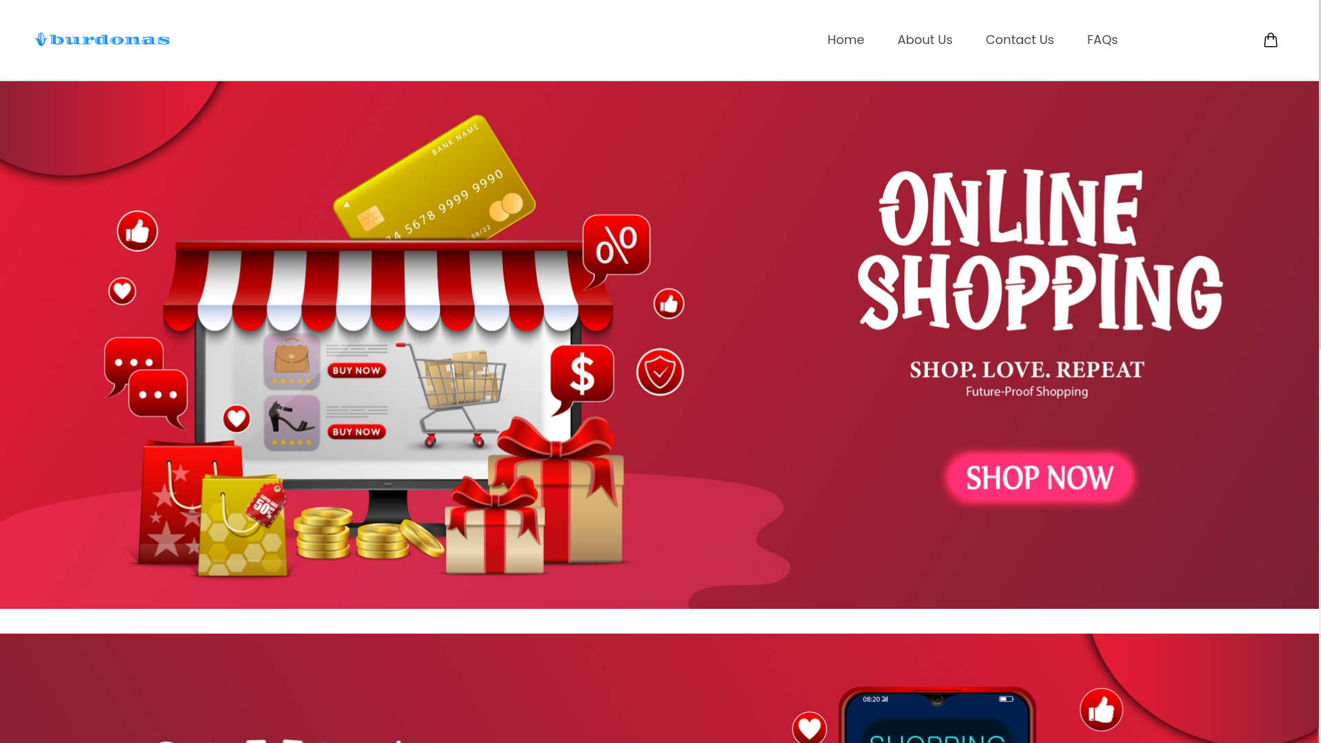 website screenshot of https://burdonas.com/