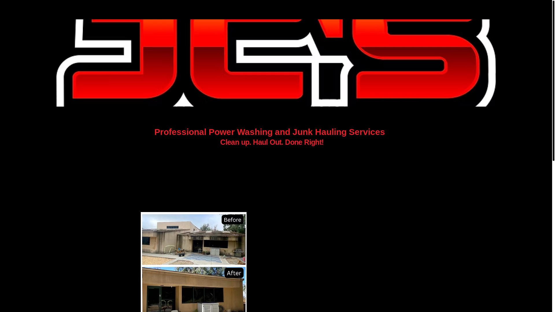 website screenshot of https://jcspowerwashingandjunkhauling.com/