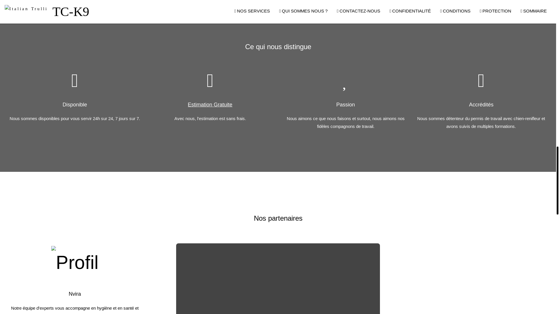 website screenshot of https://www.tc-k9.com/index.html#about