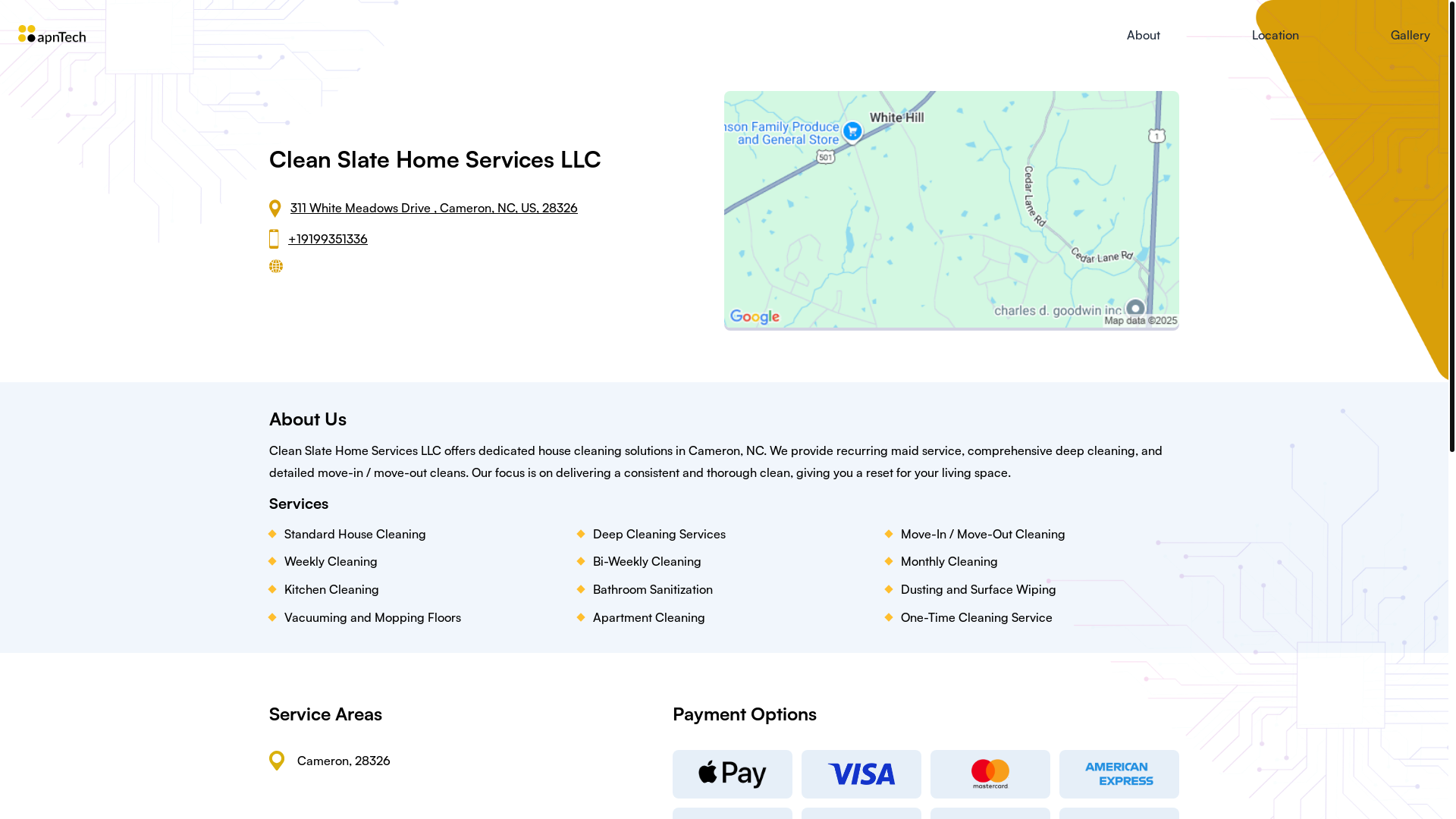 website screenshot of https://cleanslatehomeservicesllc.online/