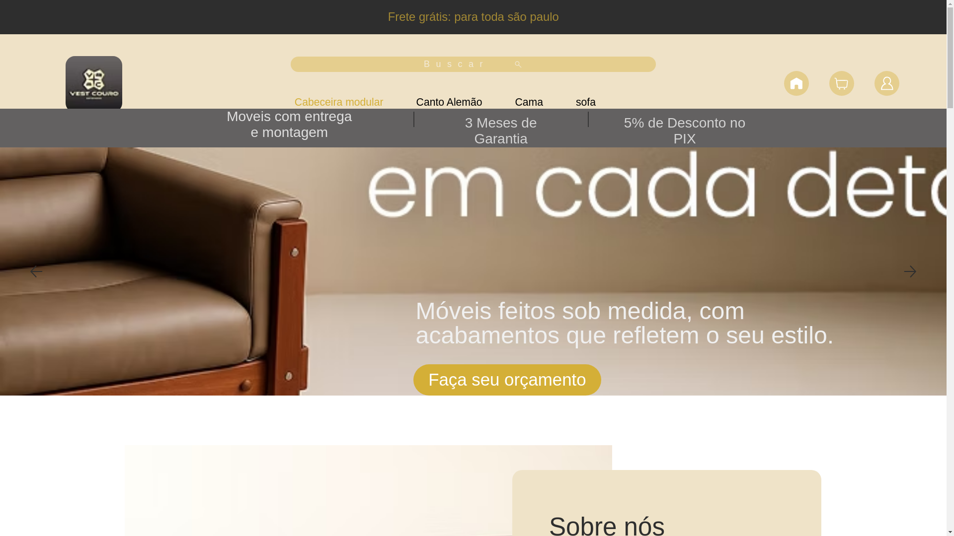 website screenshot of https://vestcouro.com.br/