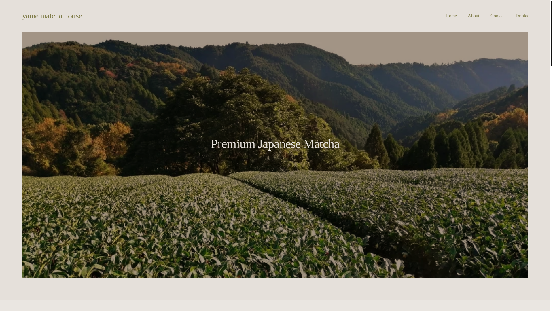 website screenshot of https://yamematchahouse.com/