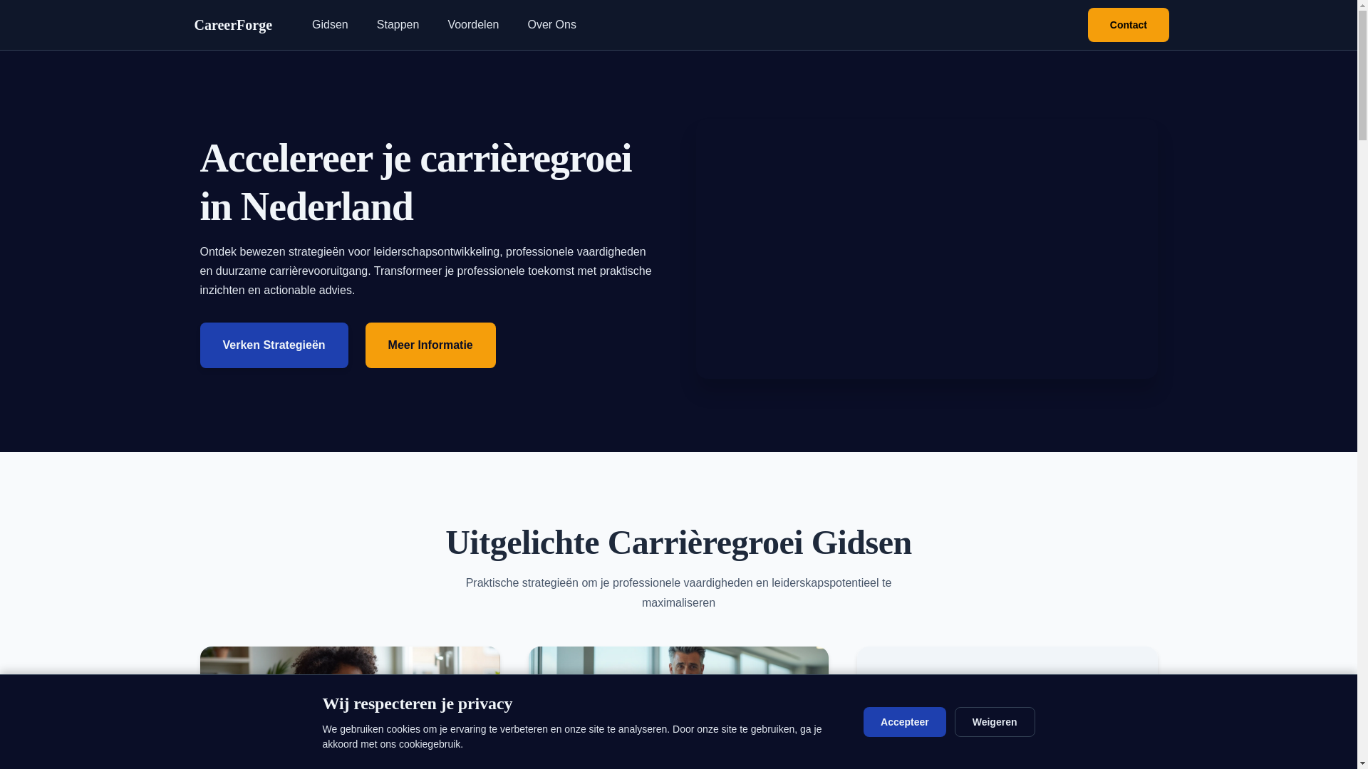 website screenshot of https://careerfrg.com/