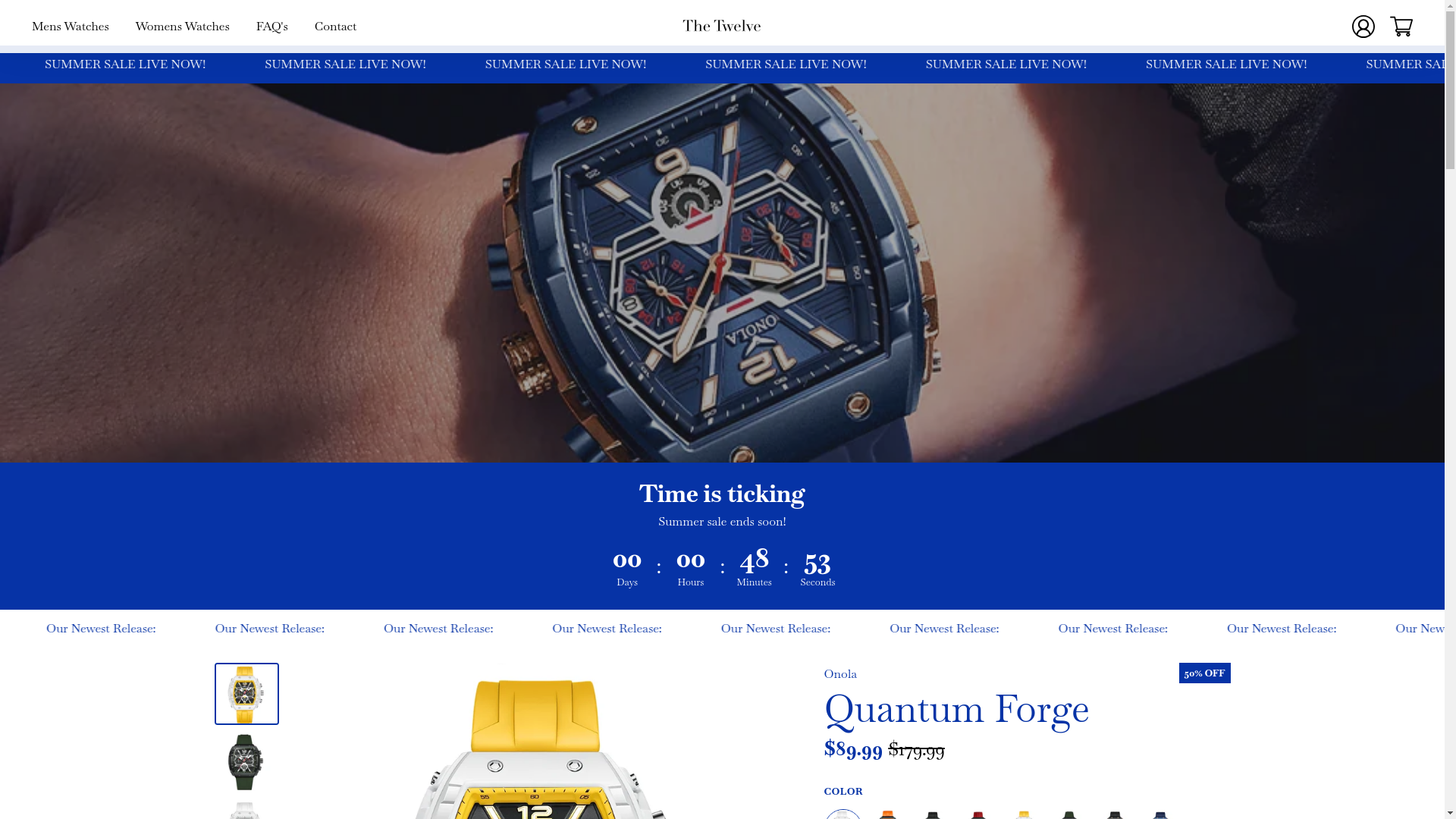 website screenshot of https://thetwelvewatch.com/