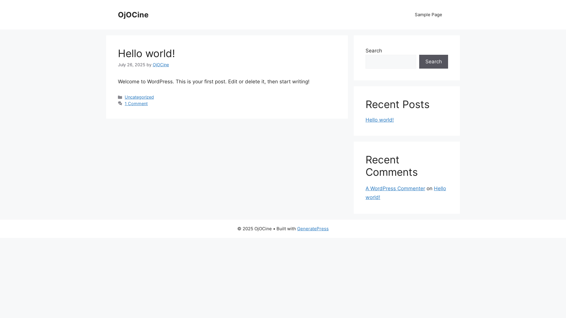 website screenshot of https://ojocineapp.com/
