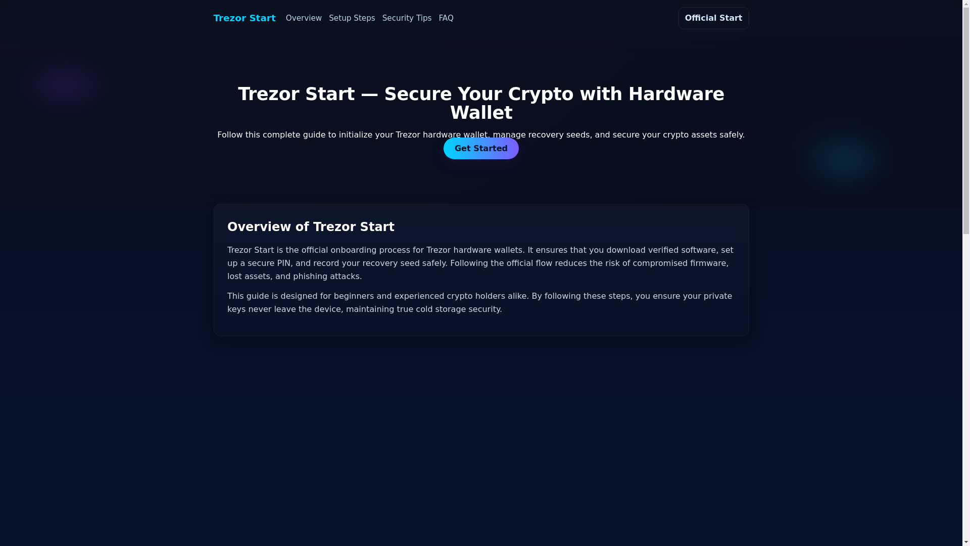 website screenshot of https://trezoriohomestart.pages.dev/