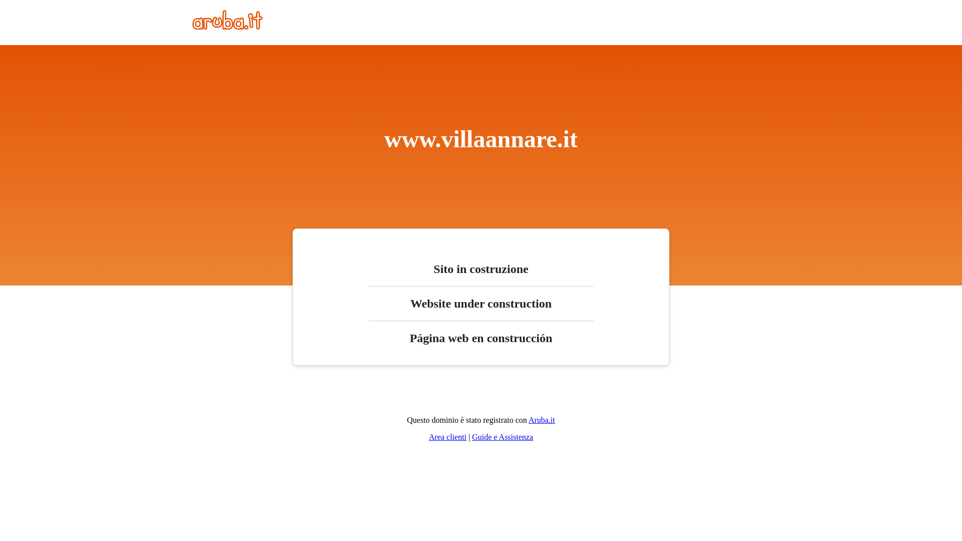 website screenshot of https://villaannare.it/