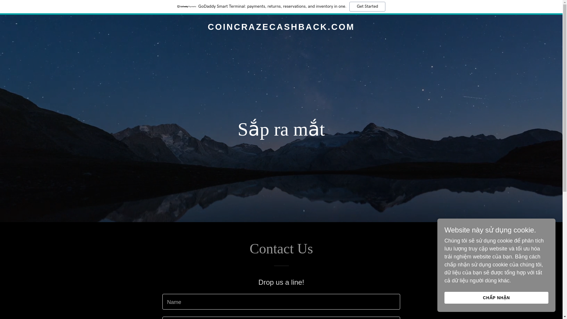 website screenshot of https://coincrazecashback.com/