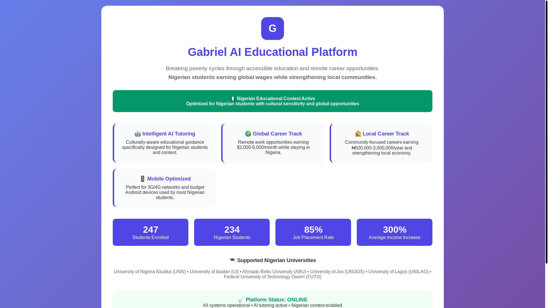 website screenshot of https://gabriel-ai-platform-updatedjuly2425-814pm.pages.dev/