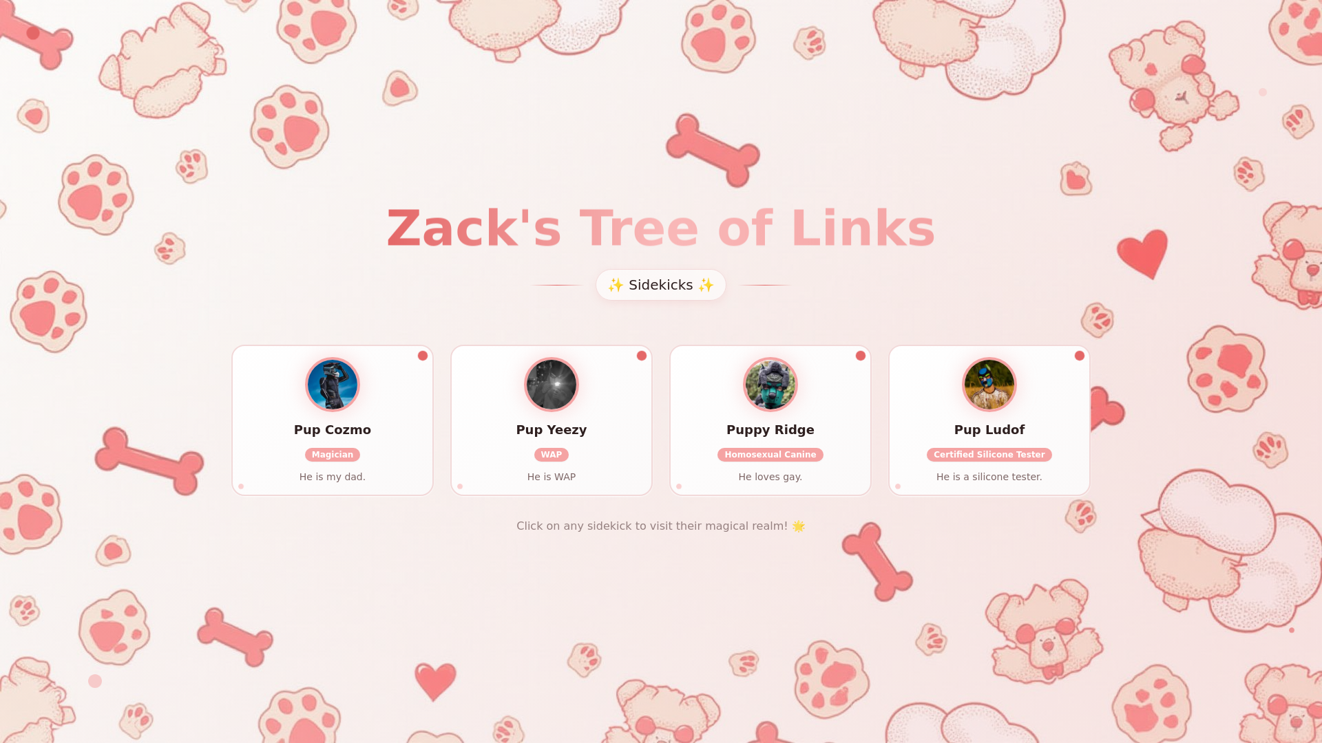 website screenshot of https://sidekicks-woofweb.pages.dev/