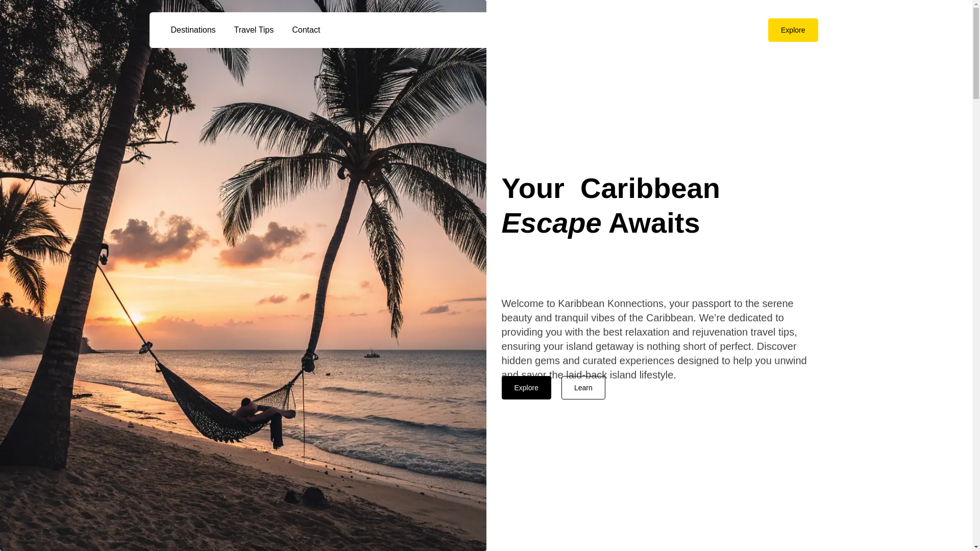 website screenshot of https://karibbeankonnections.com/