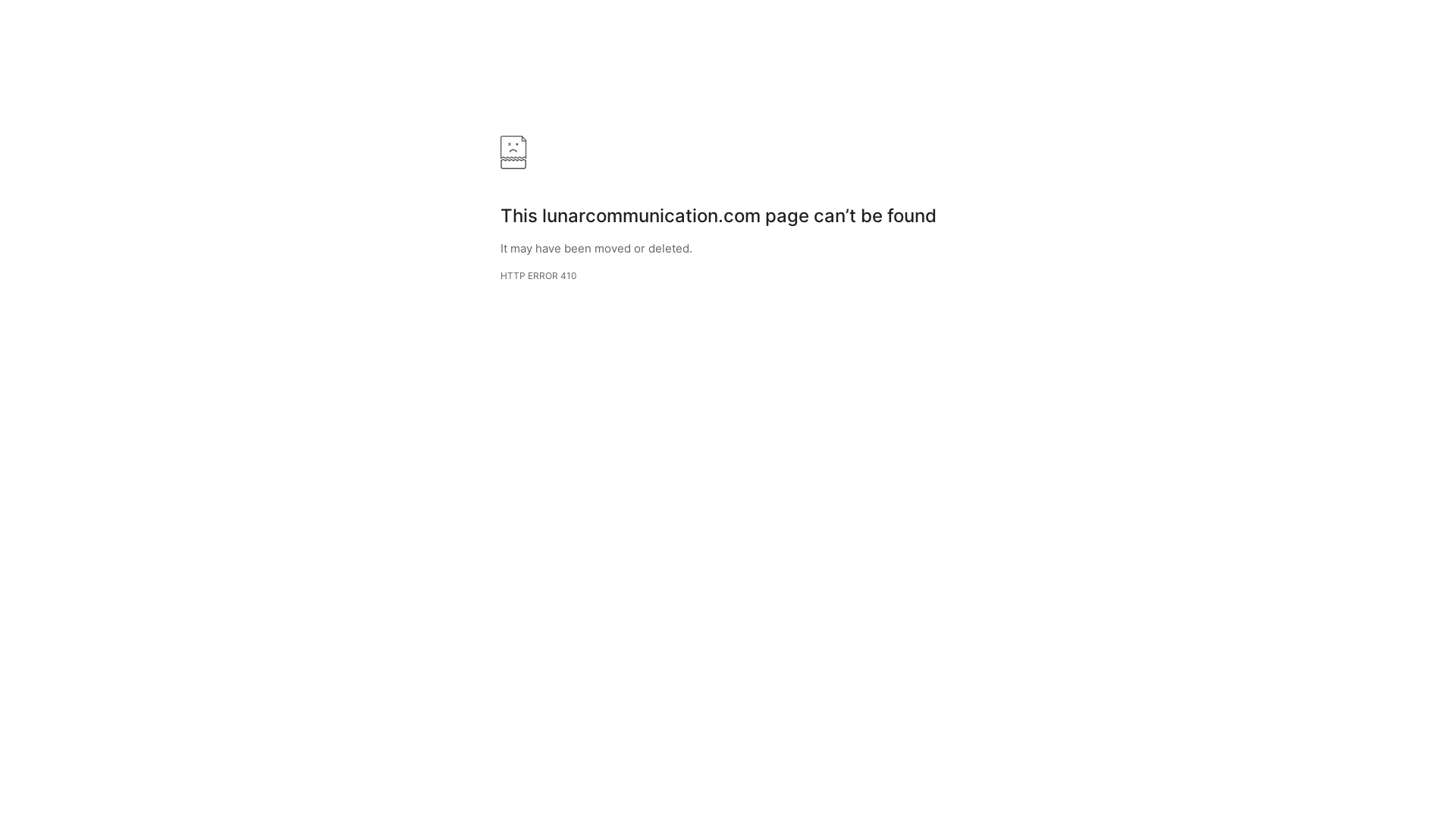 website screenshot of https://lunarcommunication.com/
