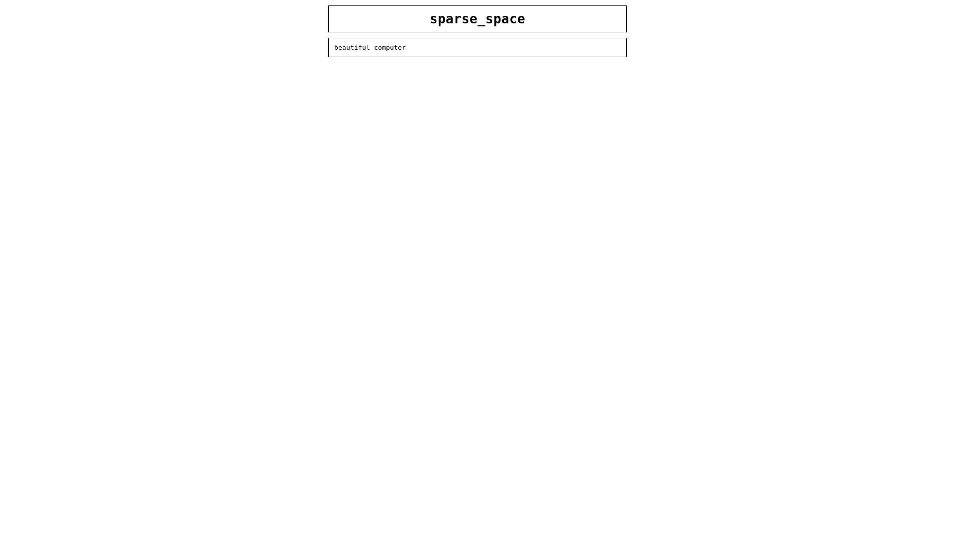 website screenshot of https://sparsespace.pages.dev/
