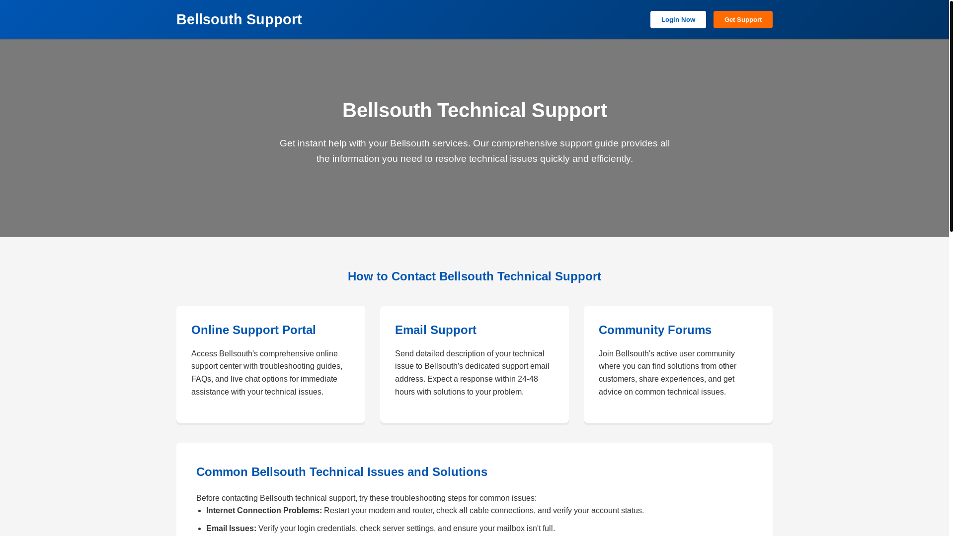 website screenshot of https://bellsouth-technical-support.pages.dev/