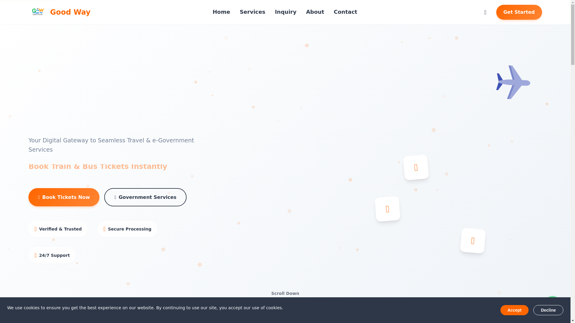 website screenshot of https://goodwayonlineservice.com/