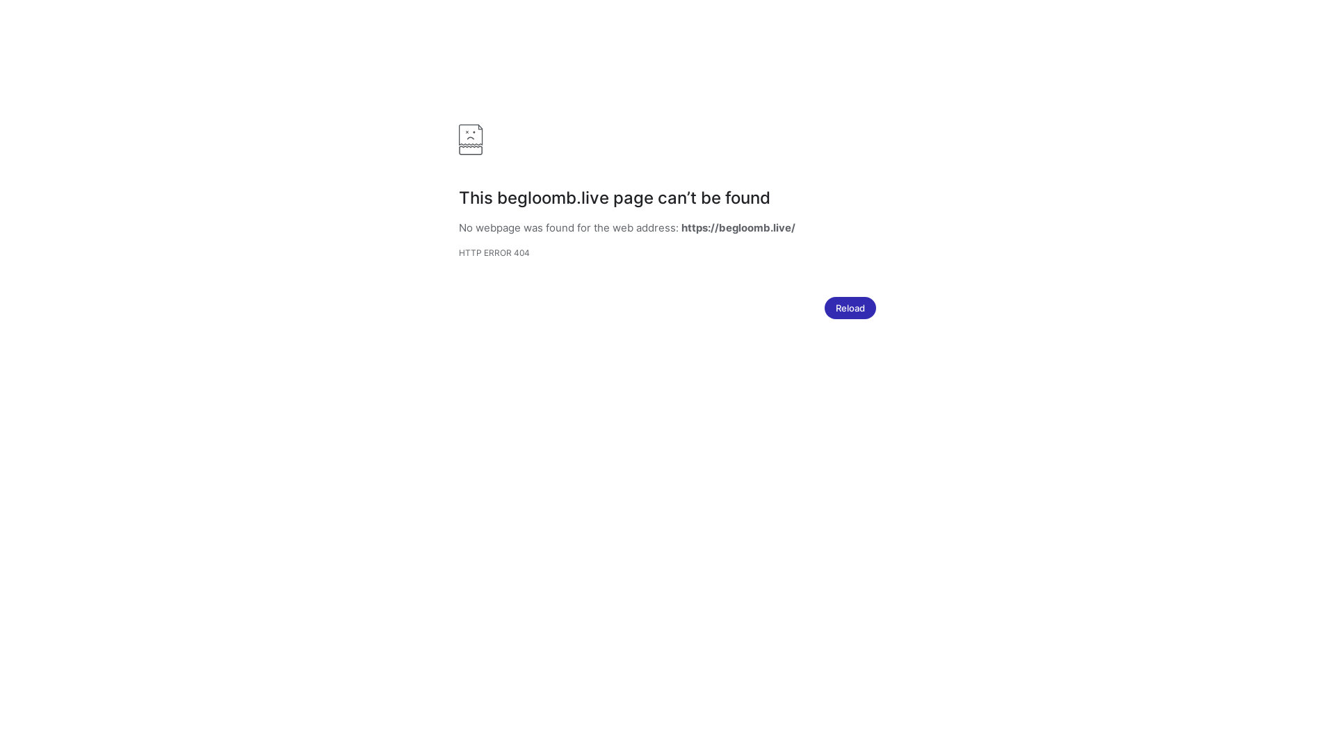 website screenshot of https://begloomb.live/