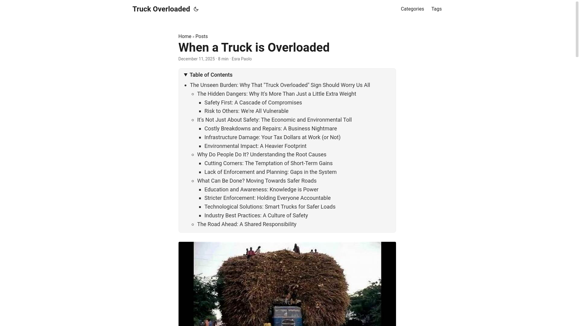 website screenshot of https://truckoverloaded.pages.dev/