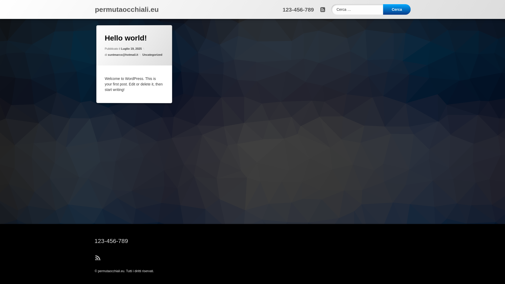 website screenshot of https://permutaocchiali.eu/