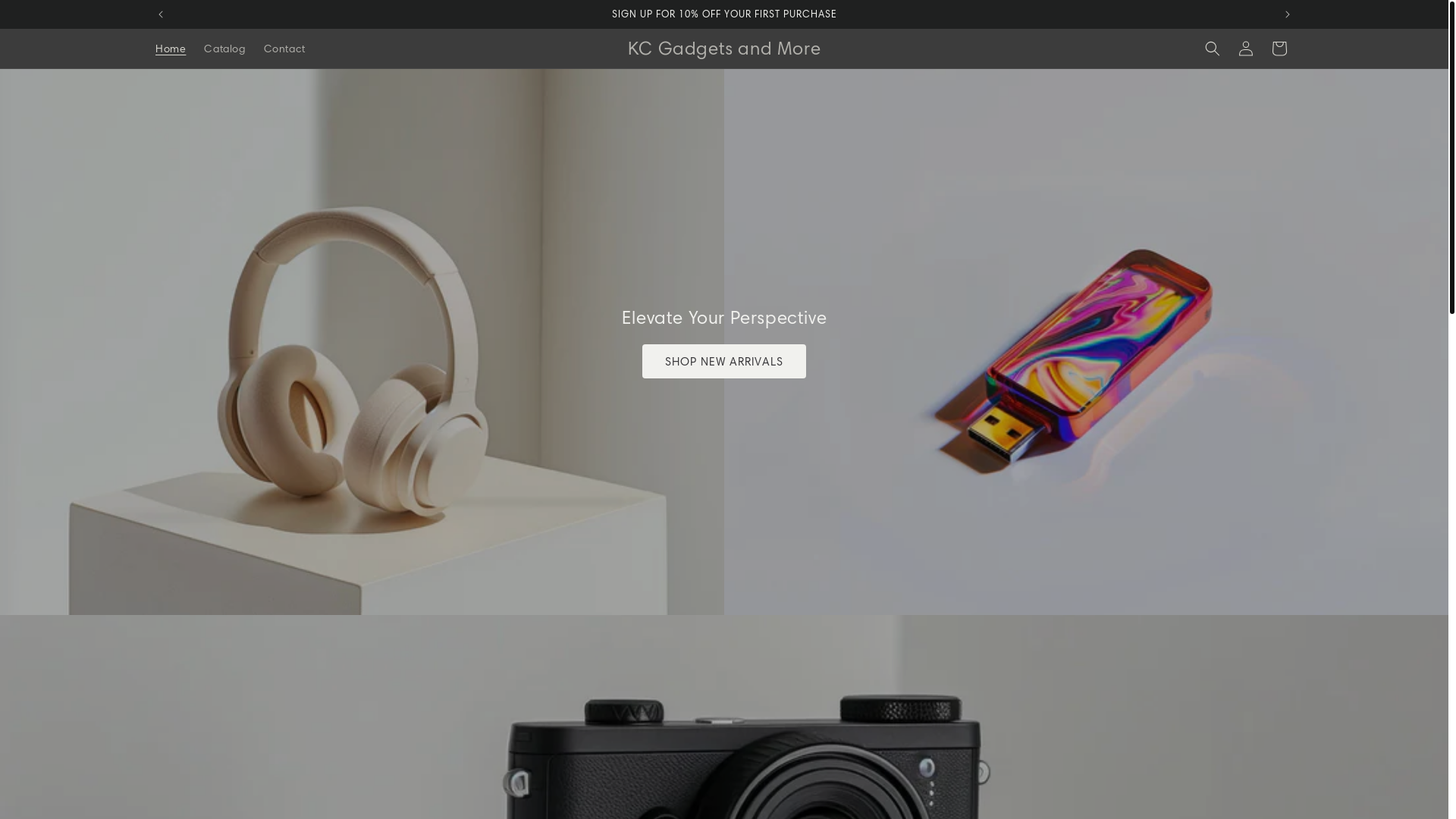 website screenshot of https://kcgadgetsandmore.shop/