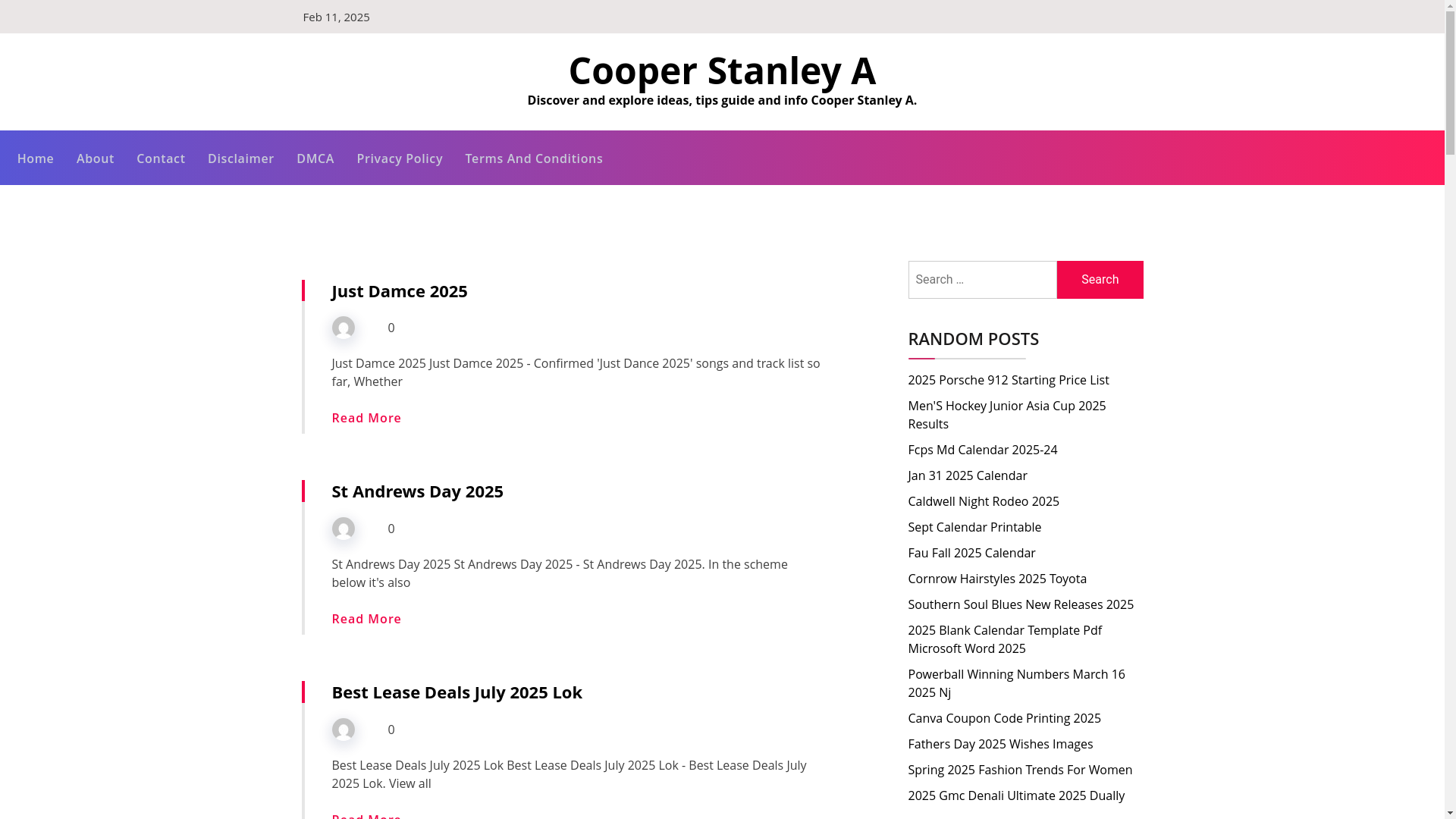 website screenshot of https://cooperstanleya.pages.dev/