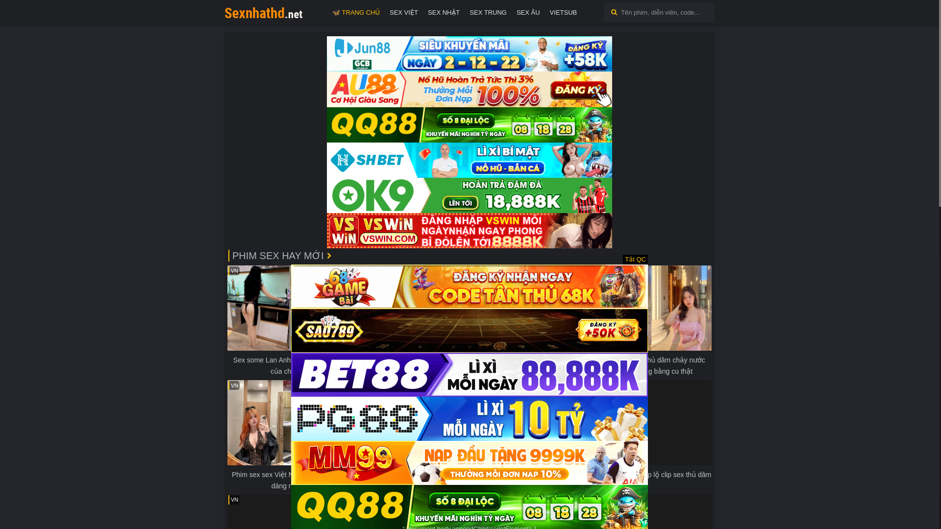 website screenshot of https://sexnhathd.io/