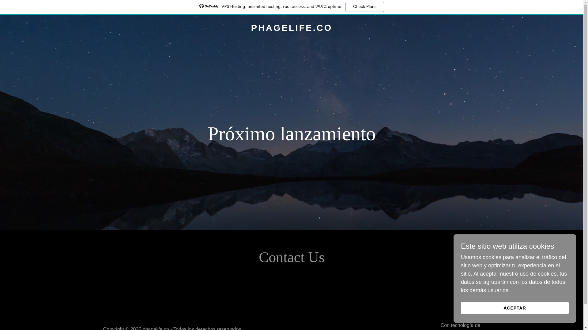 website screenshot of https://phagelife.co/