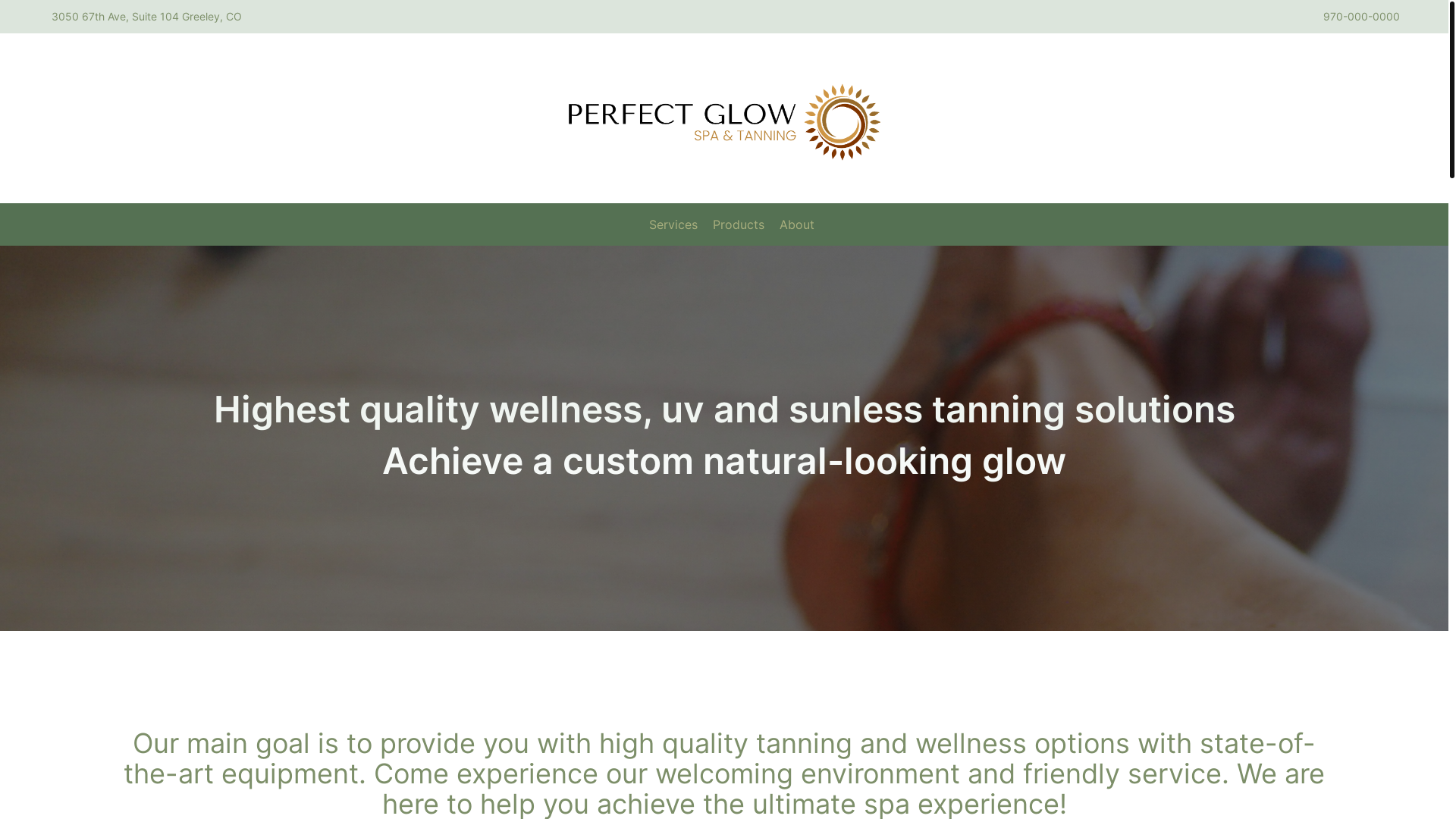 website screenshot of https://perfectglowst.online/