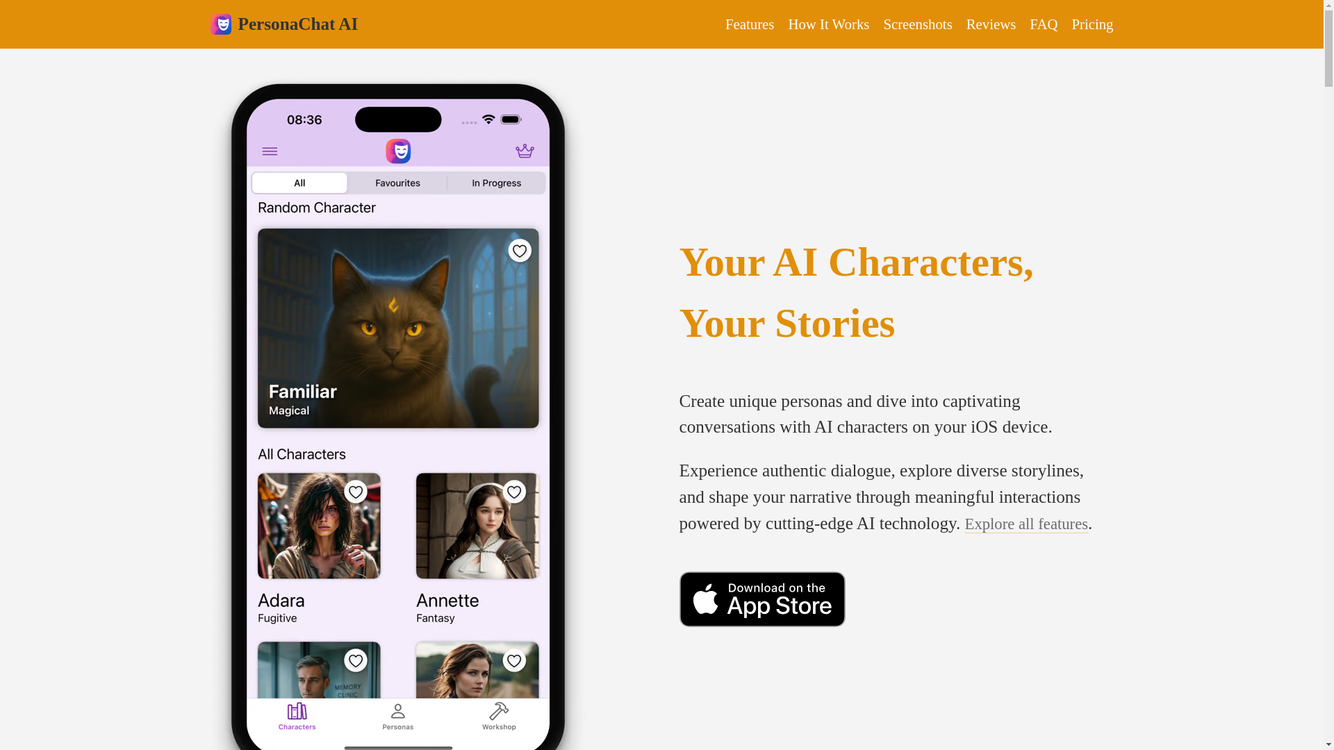 website screenshot of https://personachat.pages.dev/