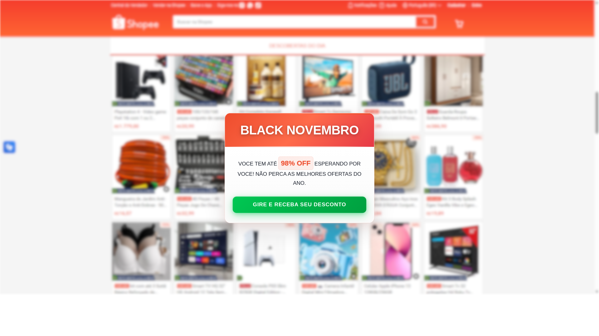 website screenshot of https://nossasorte132.shop/